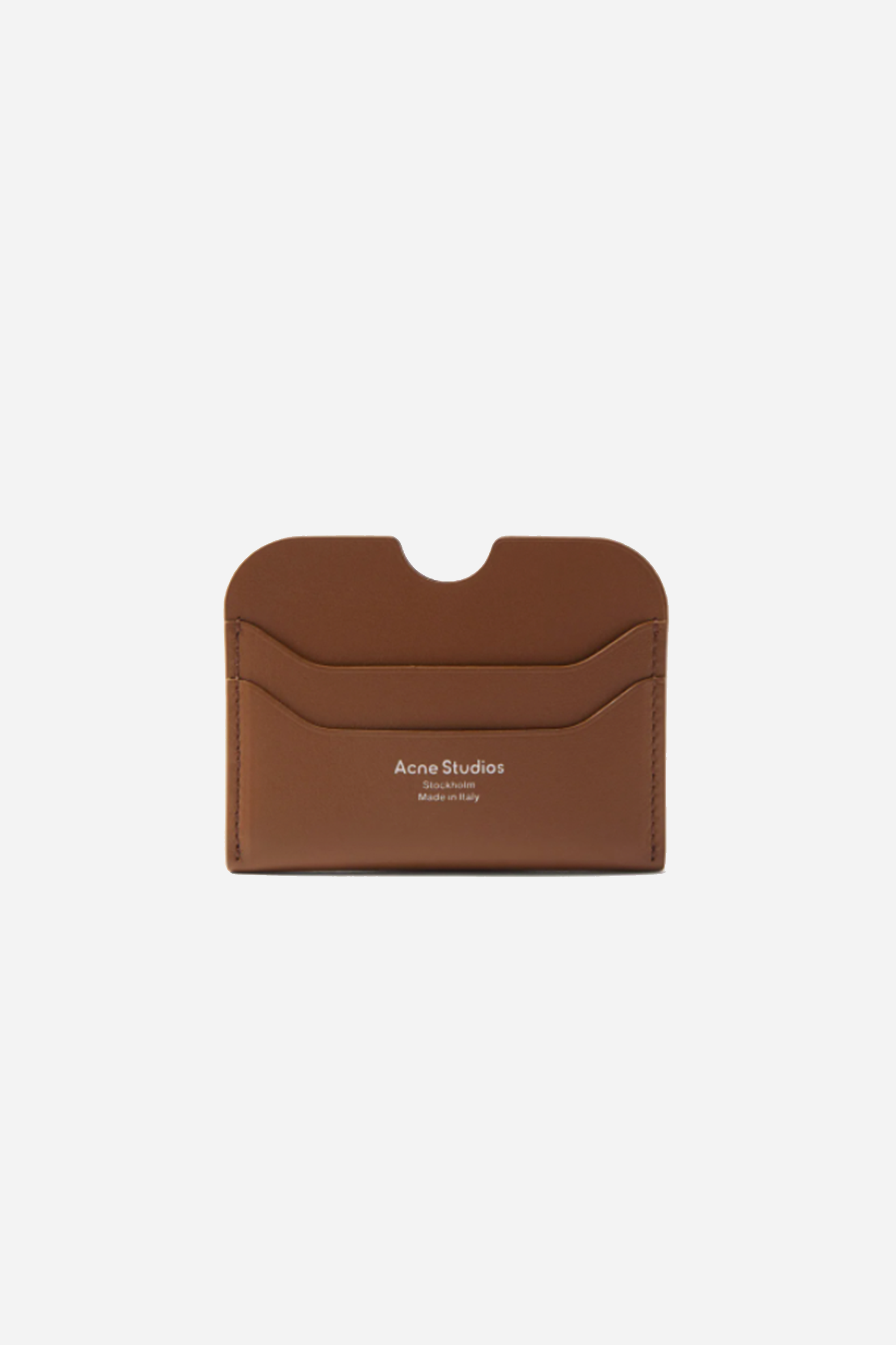 Leather Card Holder Camel Brown Mode
