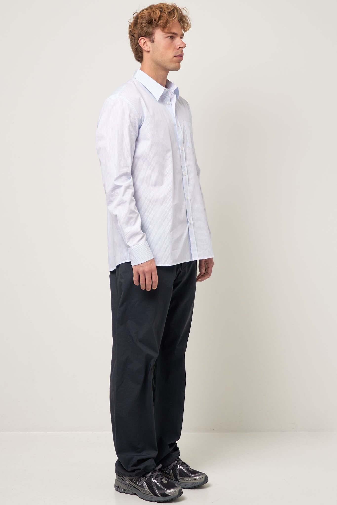 Brook Shirt Stripe White/Light Blue