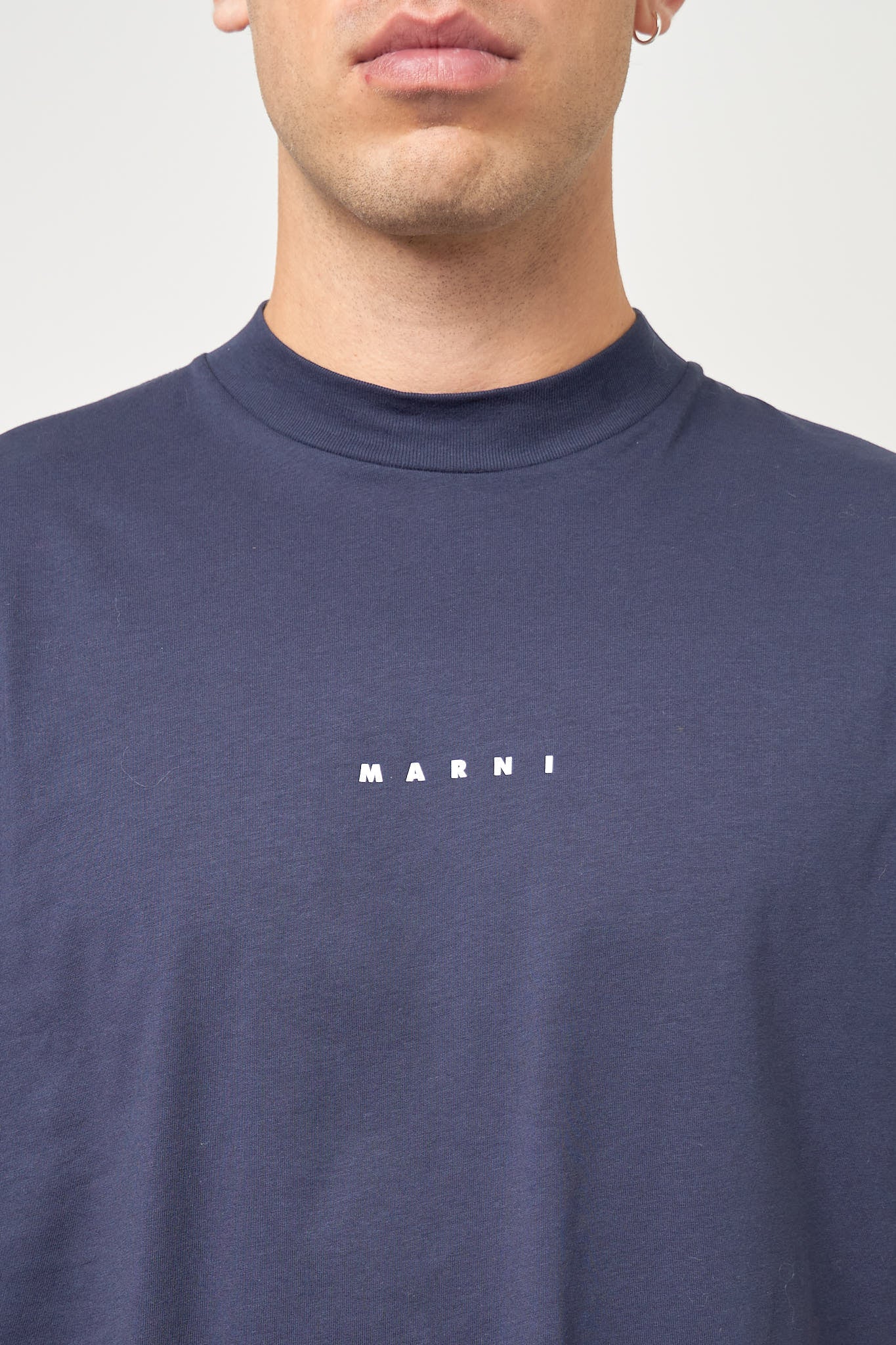 Cotton Logo T-Shirt Blublack på udsalg