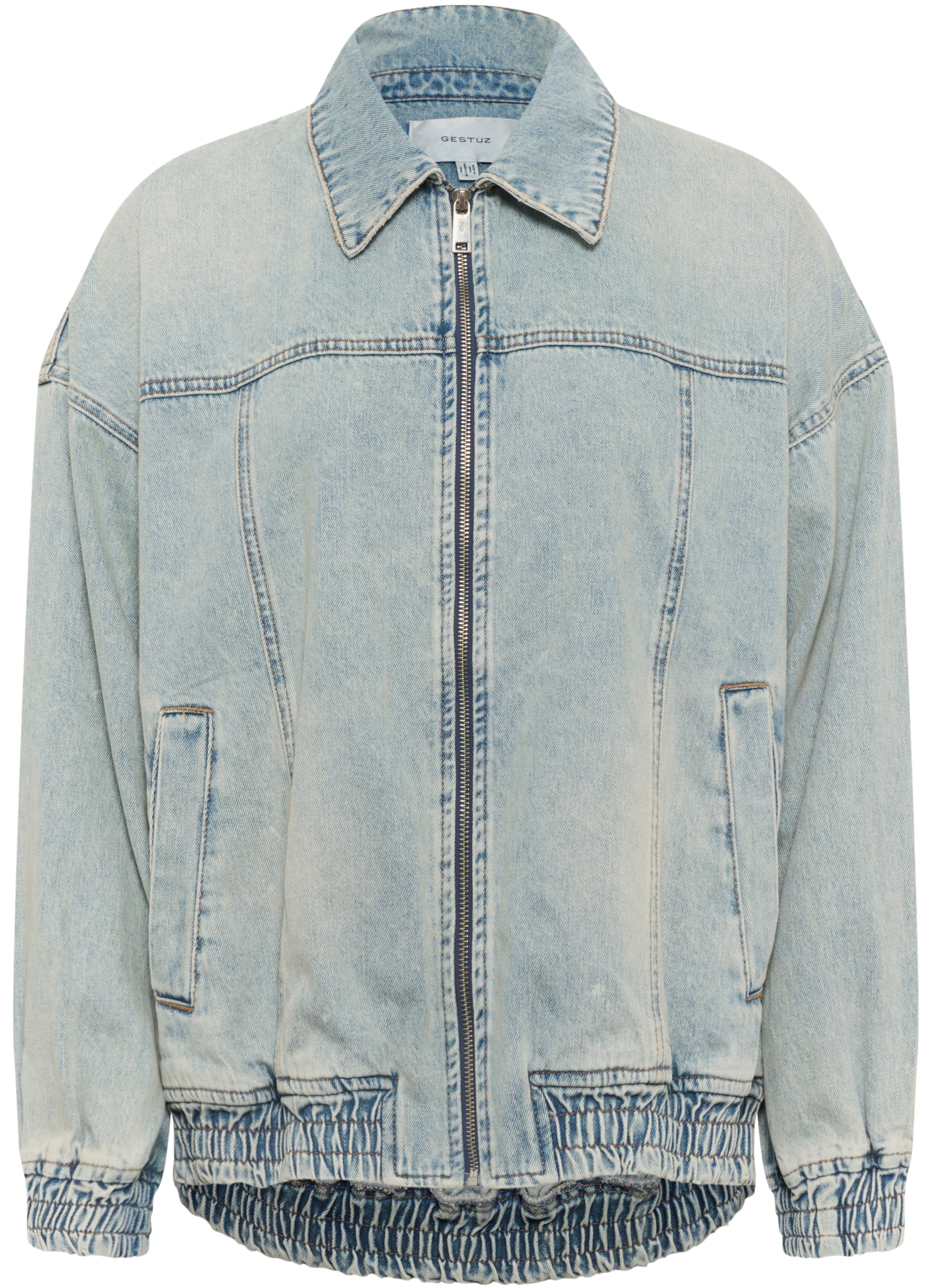 Gestuz Asher LS OZ Bomberjakke Mid Acid Wash