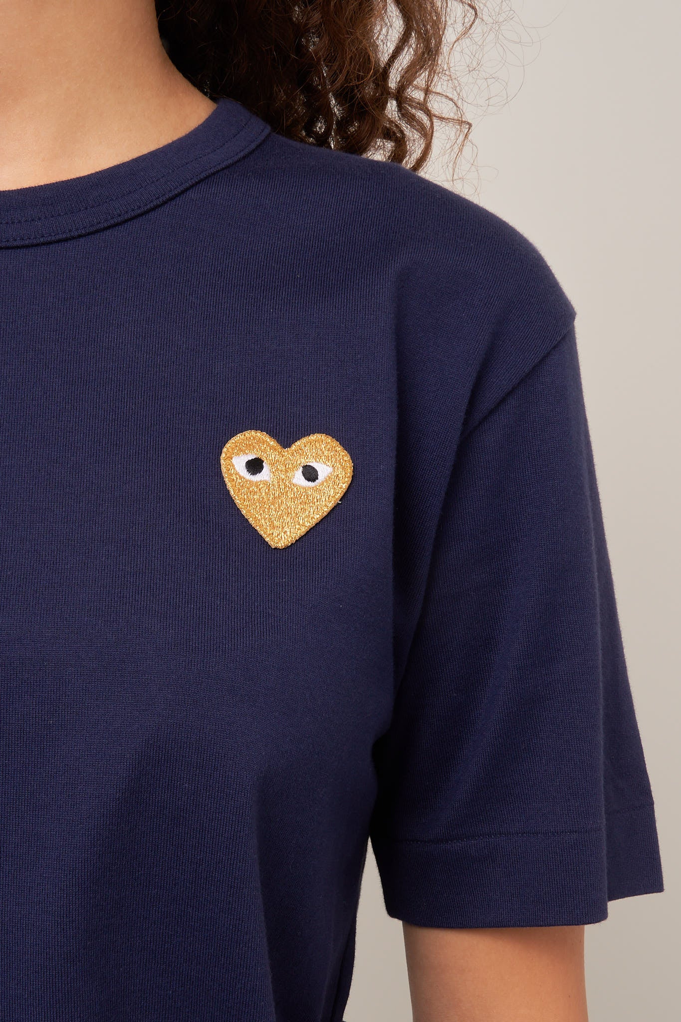 Gold Heart T-shirt Navy