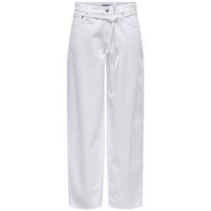 Only Gianna MW Straight Jeans White Denim