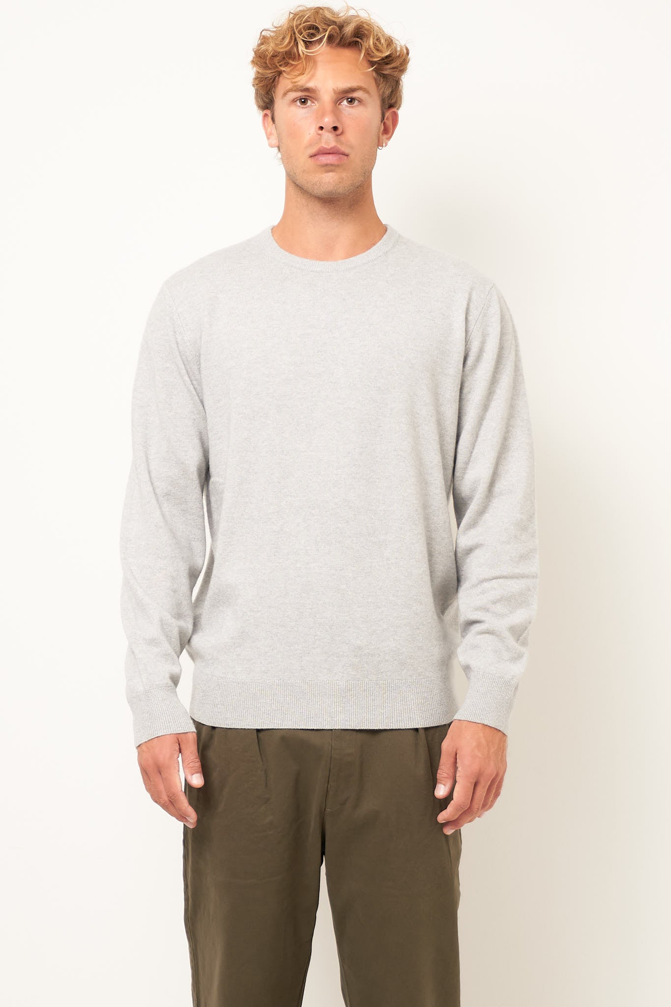 Warner Cashmere Sweater Clear Grey Udsalg