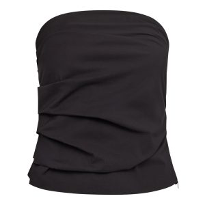 Co'Couture Cotton Crisp Strapless Top Black