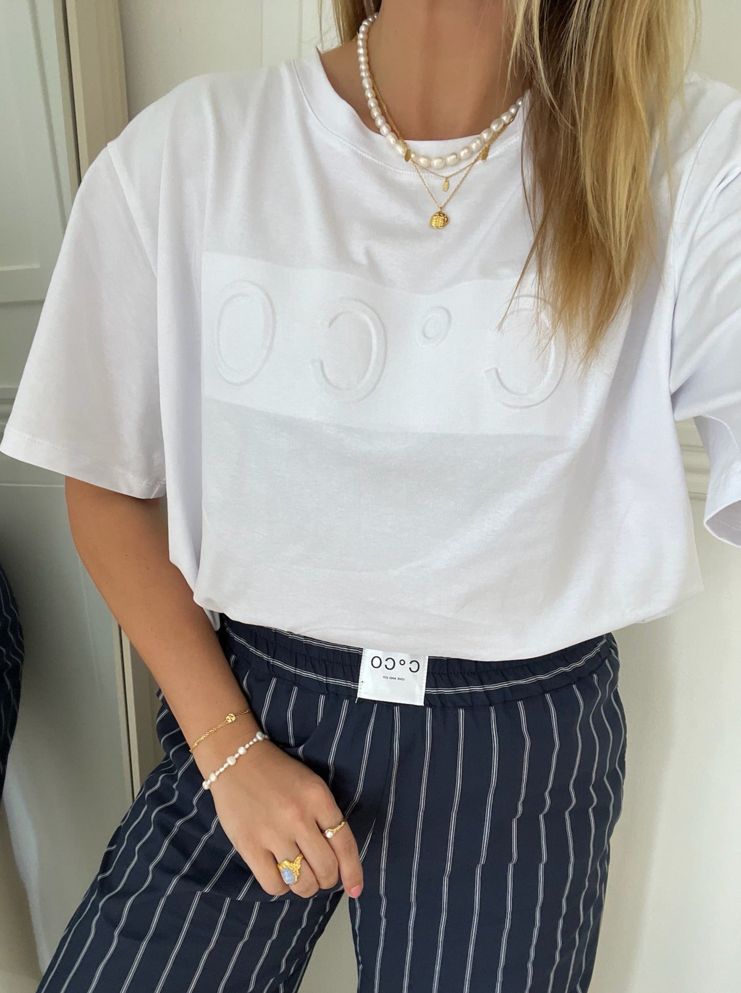 Co'Couture Embossed Oversize Coco T-shirt White