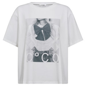 Co'Couture Siara Bow Oversize T-shirt White