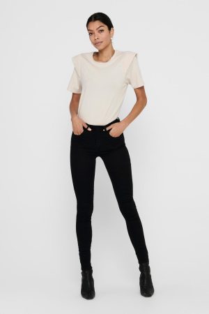 Jeans JDY - Sort (high waist) Udsalg