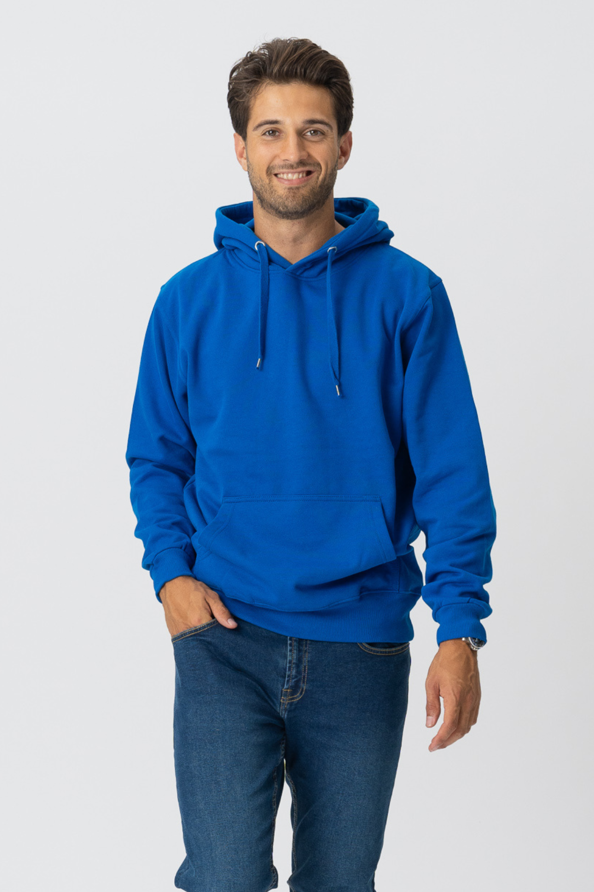 Basic Hoodie - Swedish Blue Hot på udsalg