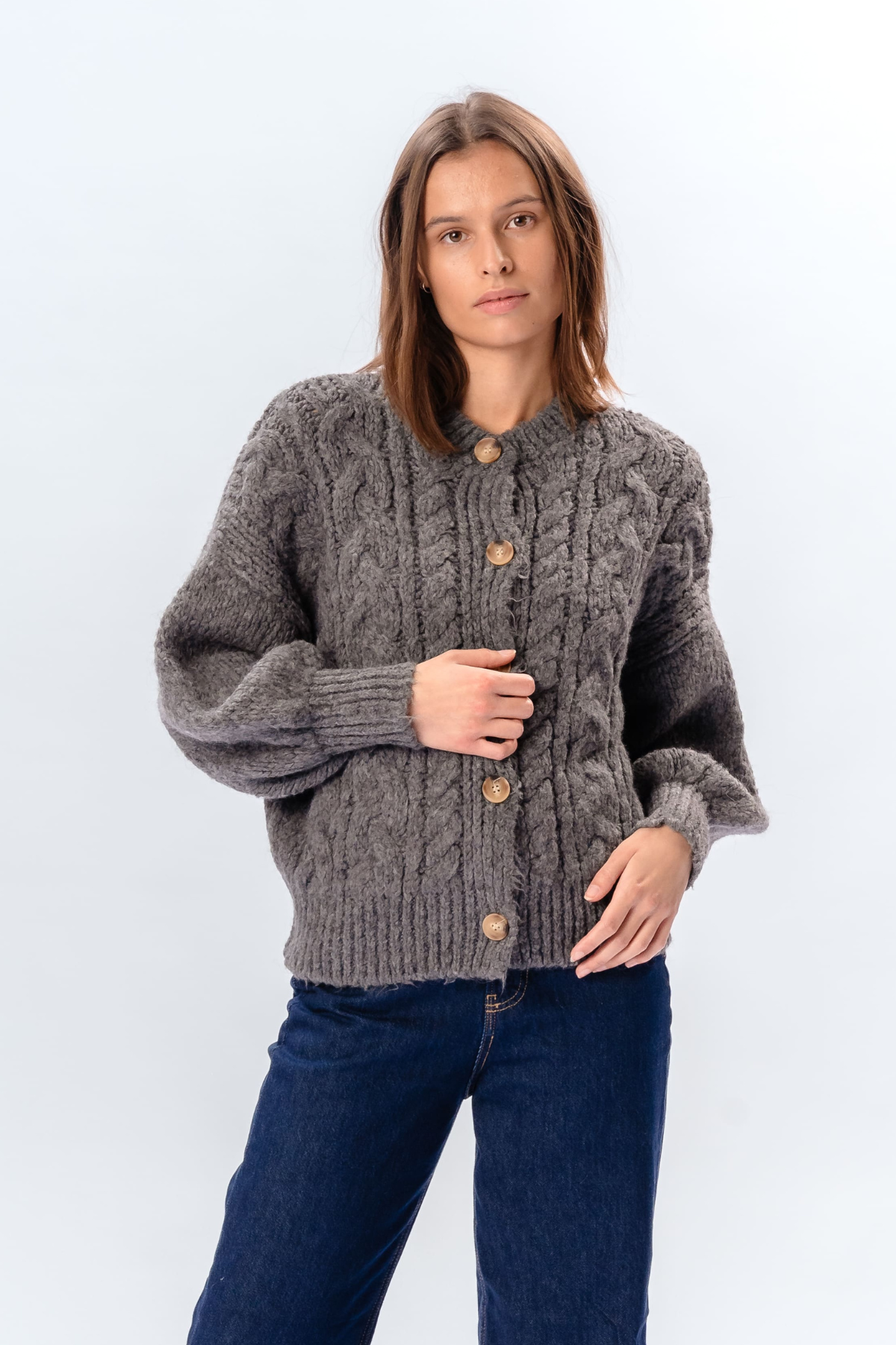 Botton Knit - Mid Gray