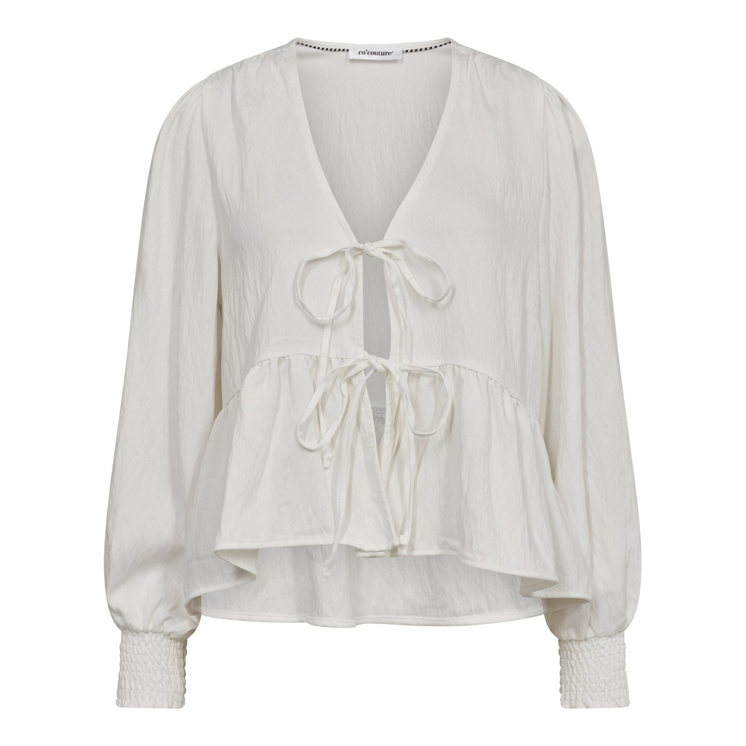 Co'Couture Sueda Tie Bluse White
