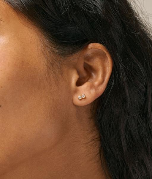 Enamel Twin Studs Clear på udsalg