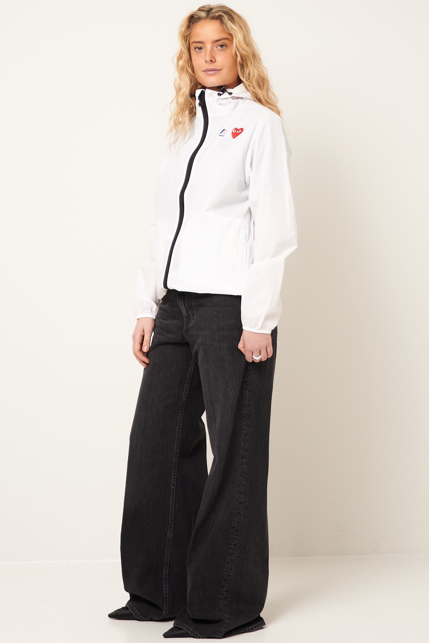 K-Way Hoodie Full Zip White