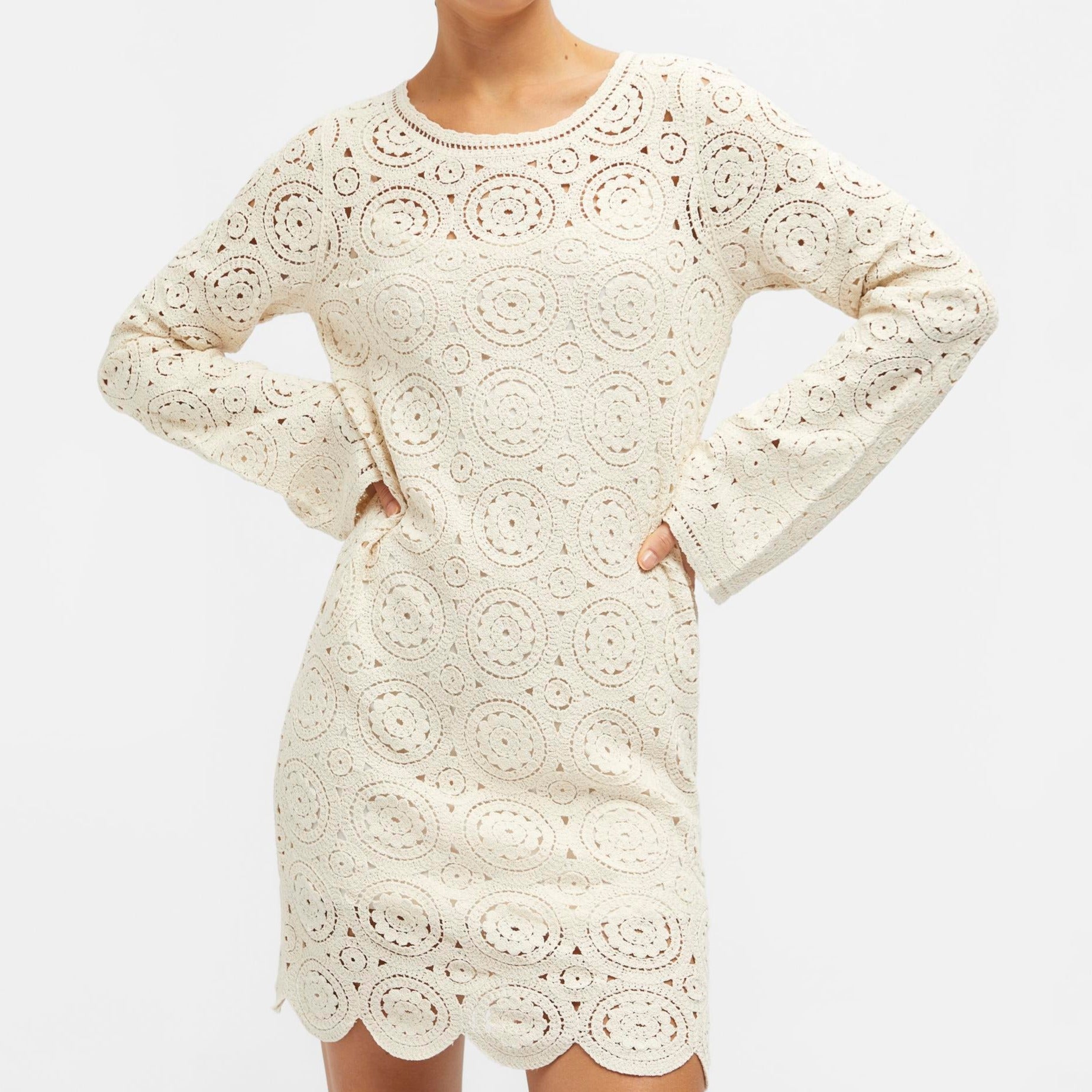 Object Ray Knit Kjole Sandshell