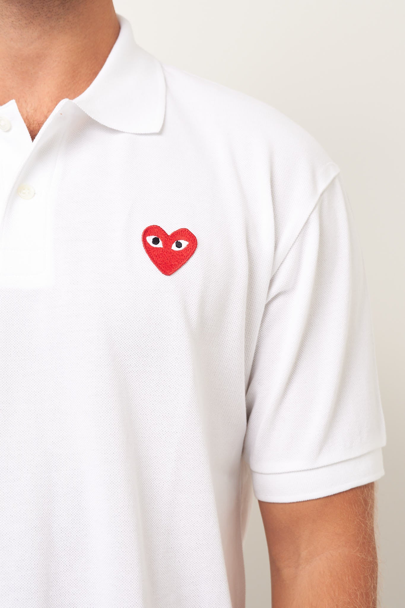 Red Heart Polo White