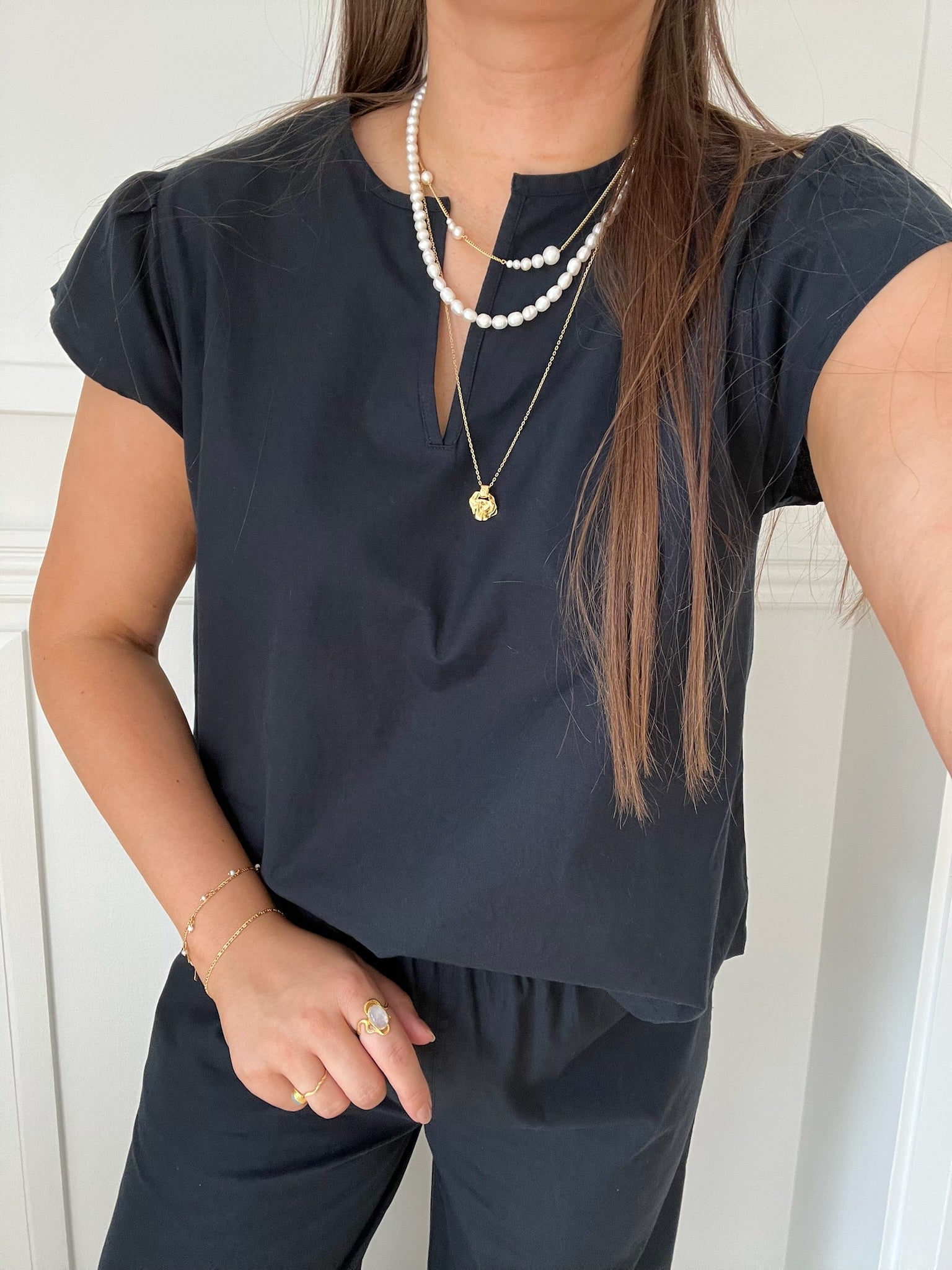 Basic Apparel Silje SS Top Black