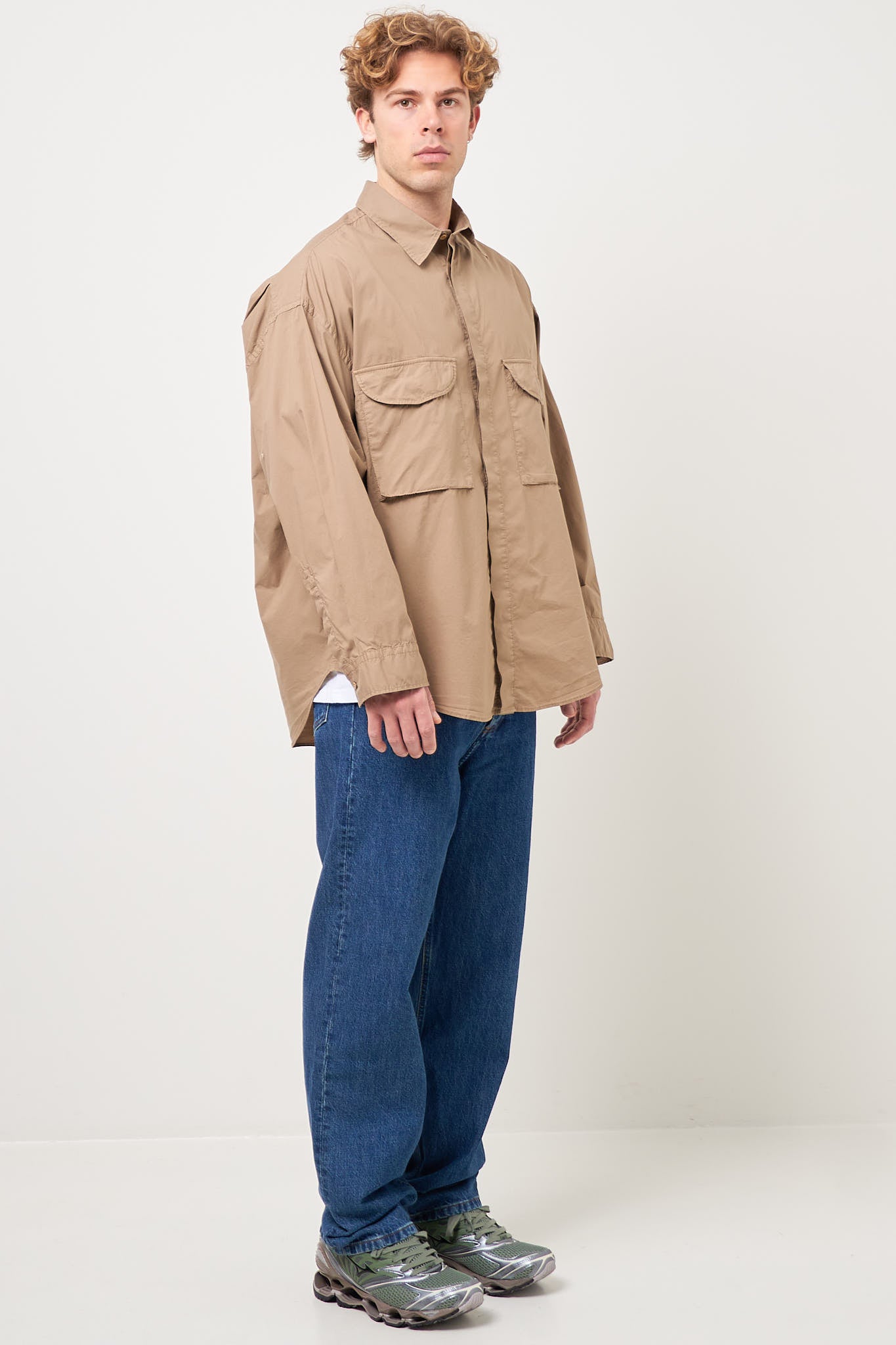 Buttpn-Up Shirt Taupe Brown