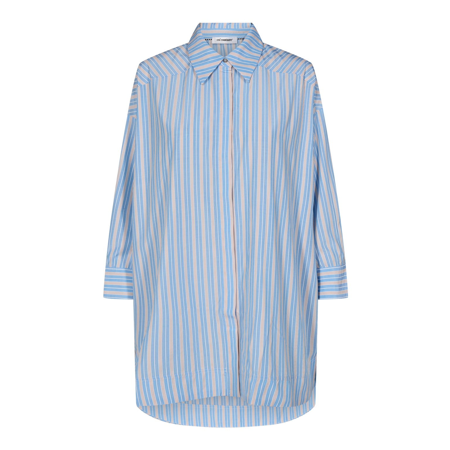 Co'Couture Tilly Stripe Skjorte Pale Blue