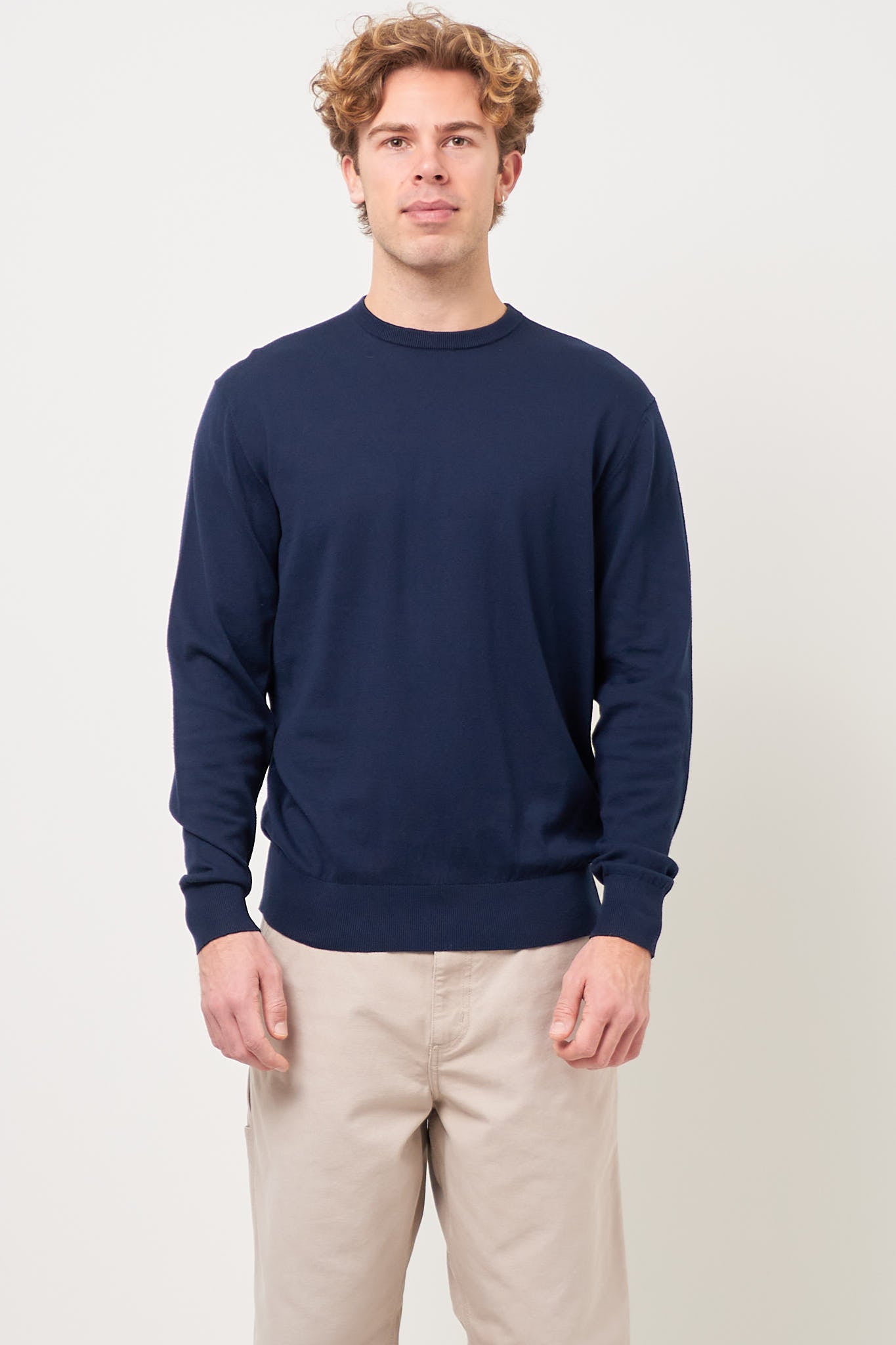 Gustaf Cotton Sweater Navy