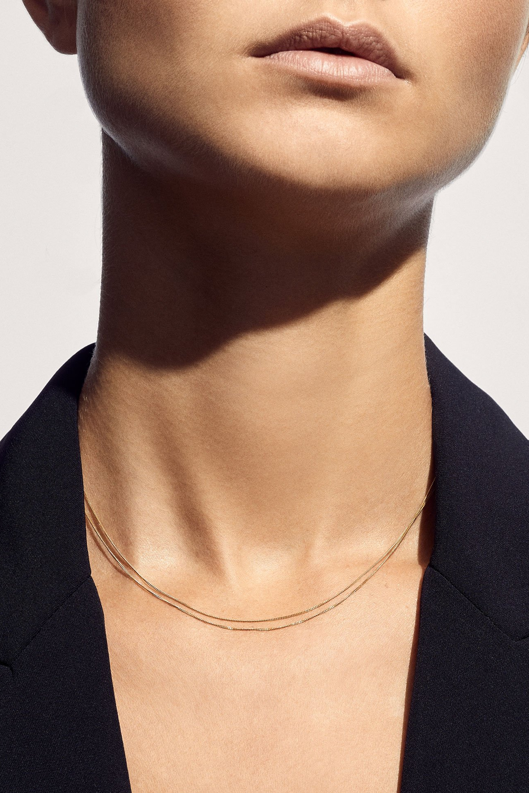 Nude Double Chain Necklace Hot på udsalg
