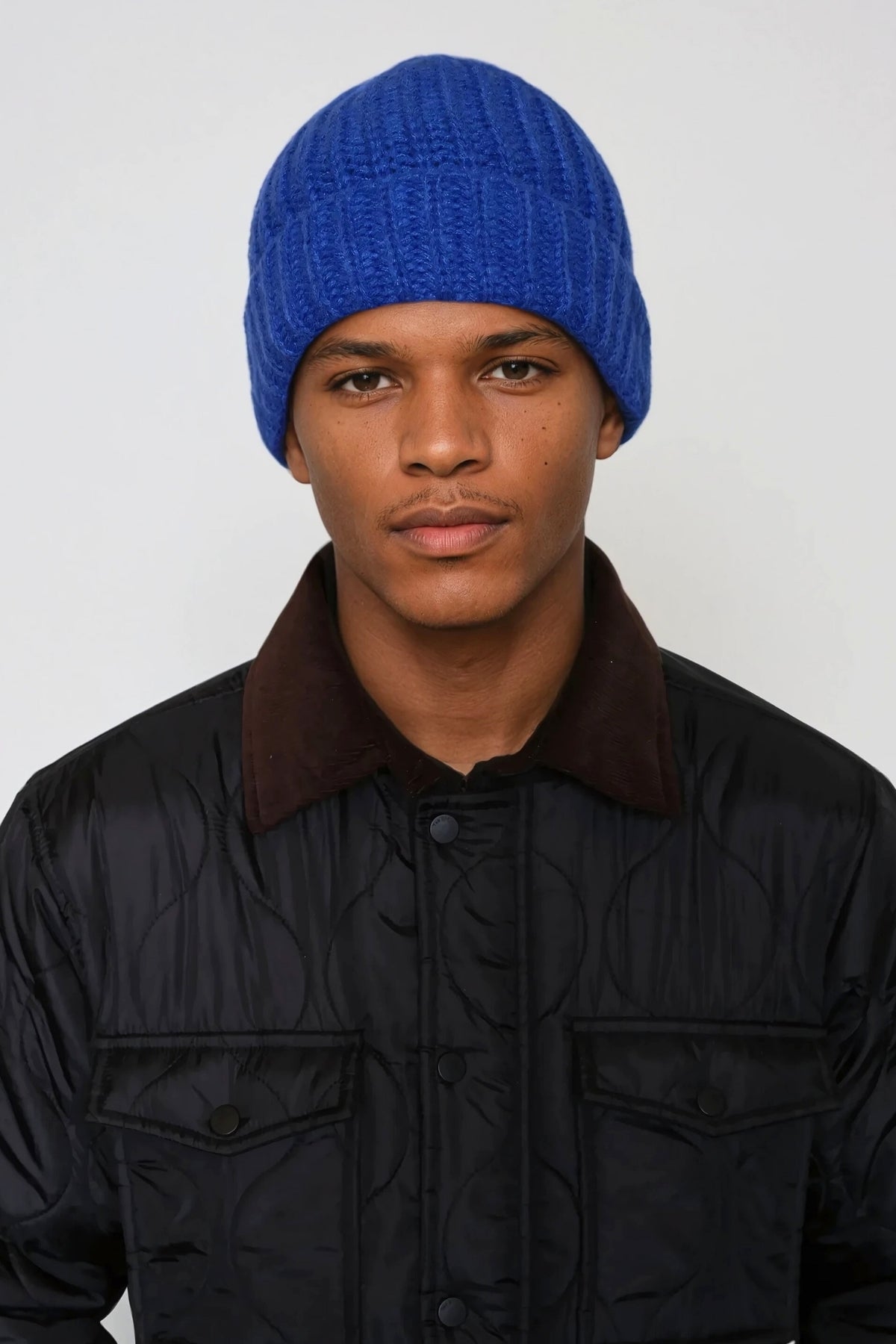 Ribbed Beanie - Blå