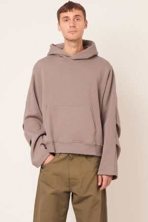 Hooded Sweatshirt Warm Grey Online salg