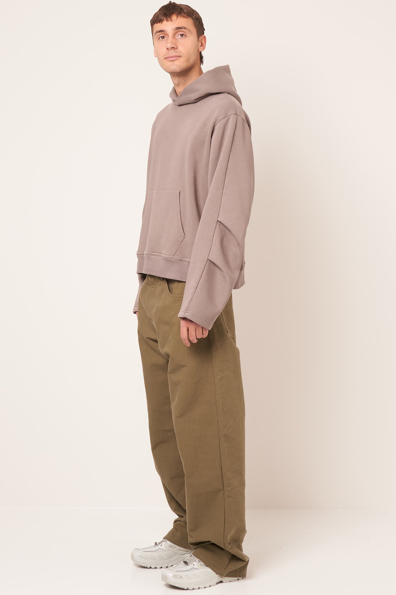 Hooded Sweatshirt Warm Grey Online salg