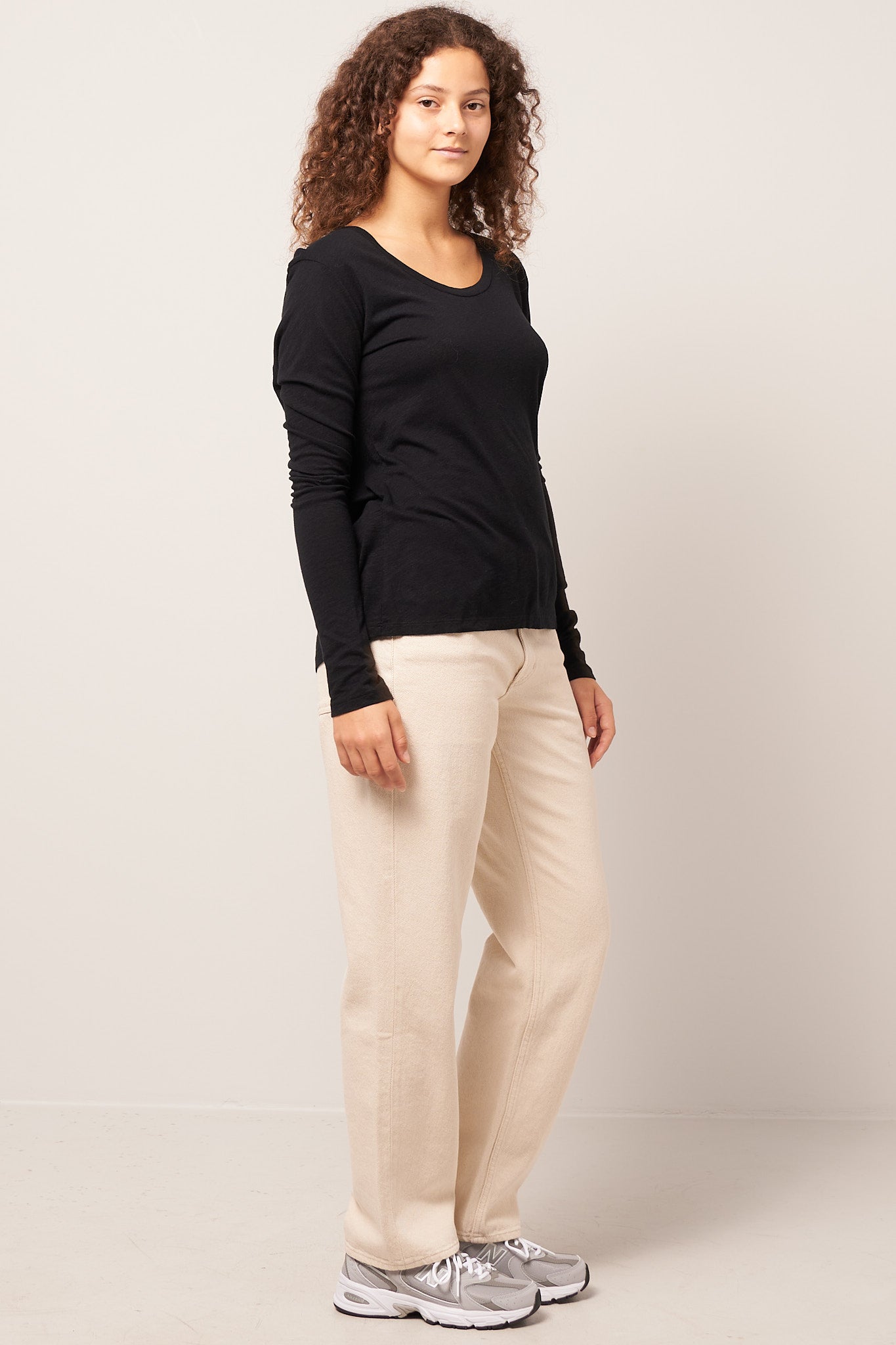 Jacksonville Round Neck LS T-shirt Black