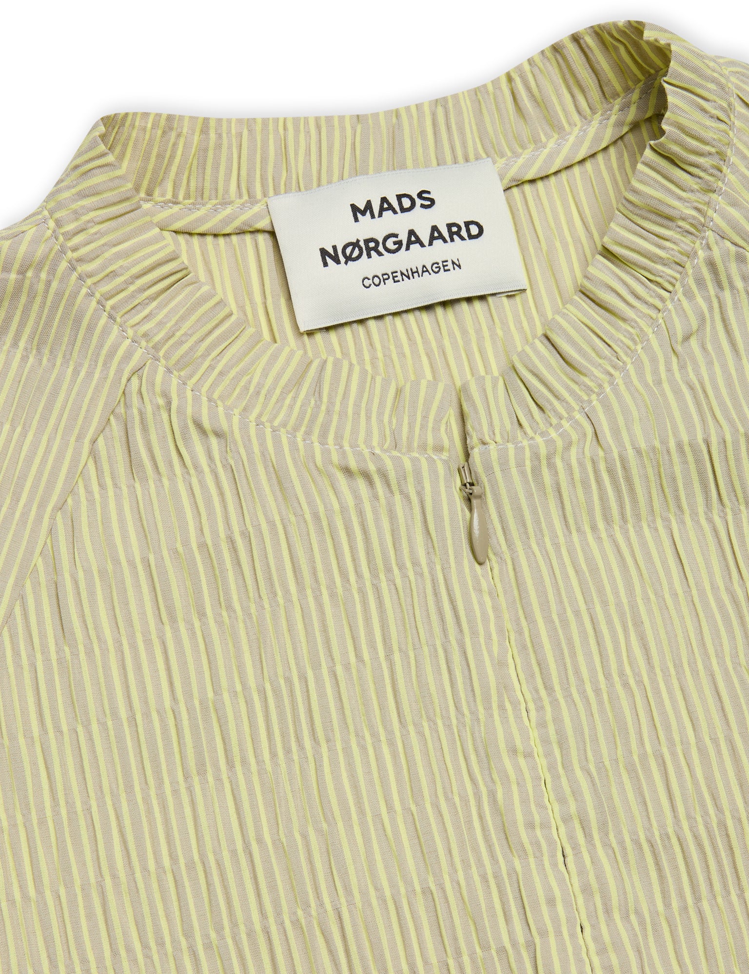 Mads Nørgaard Crinckle Pop Dupina Kjole Laurel Oak / Sunny Lime