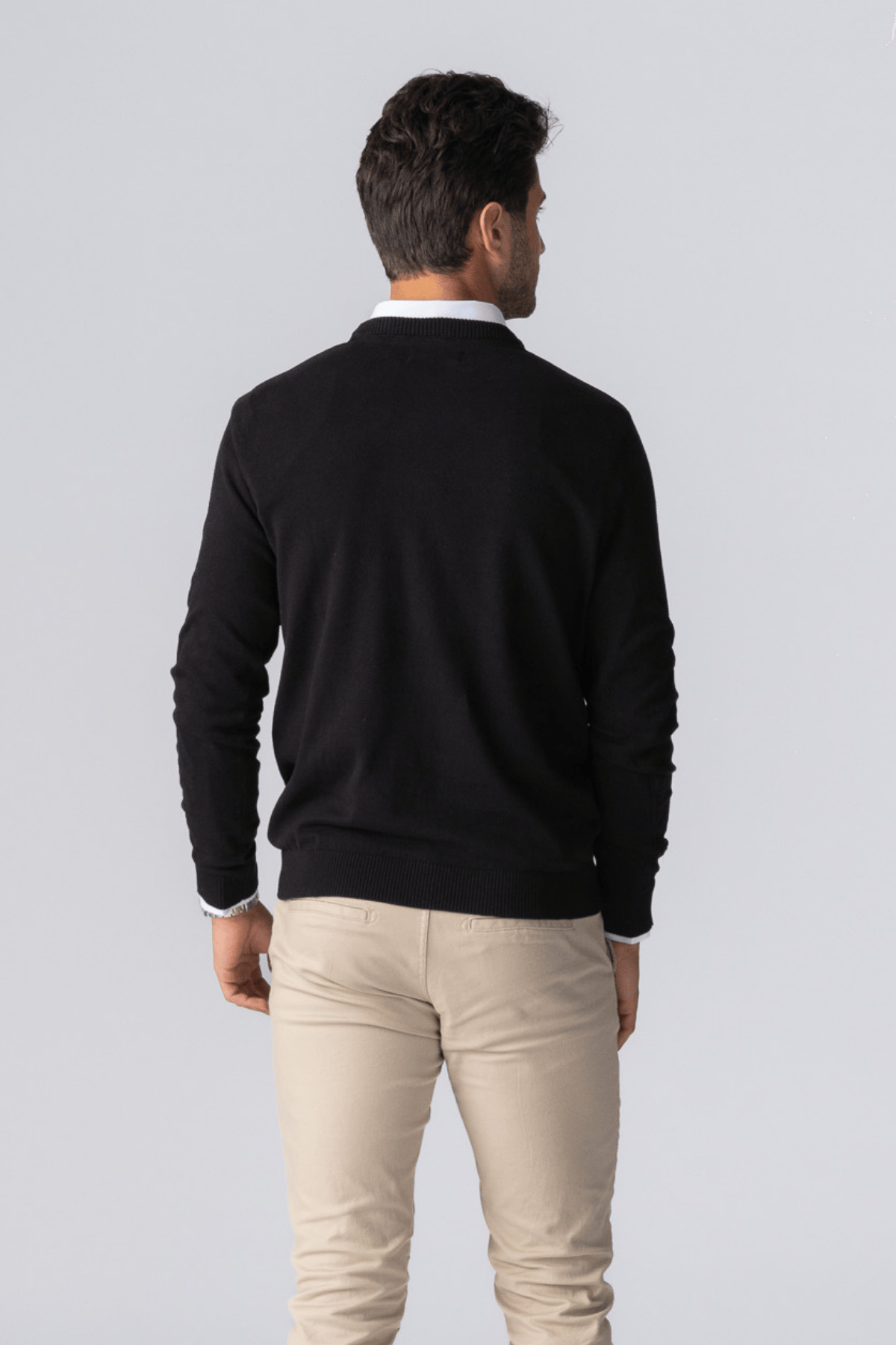 Pullover Rundhals - Sort Online salg