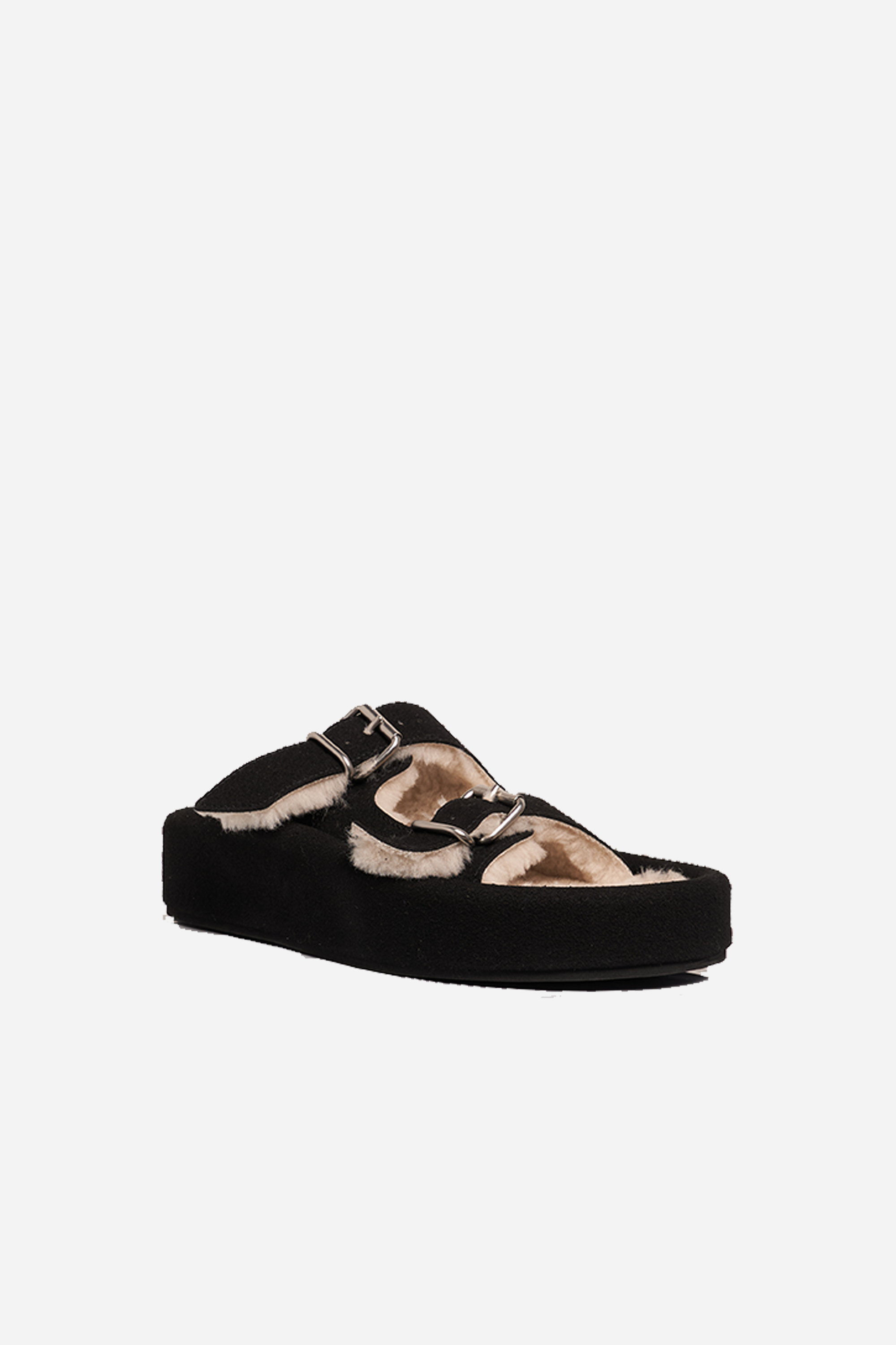 Shearling Sandal Black Online