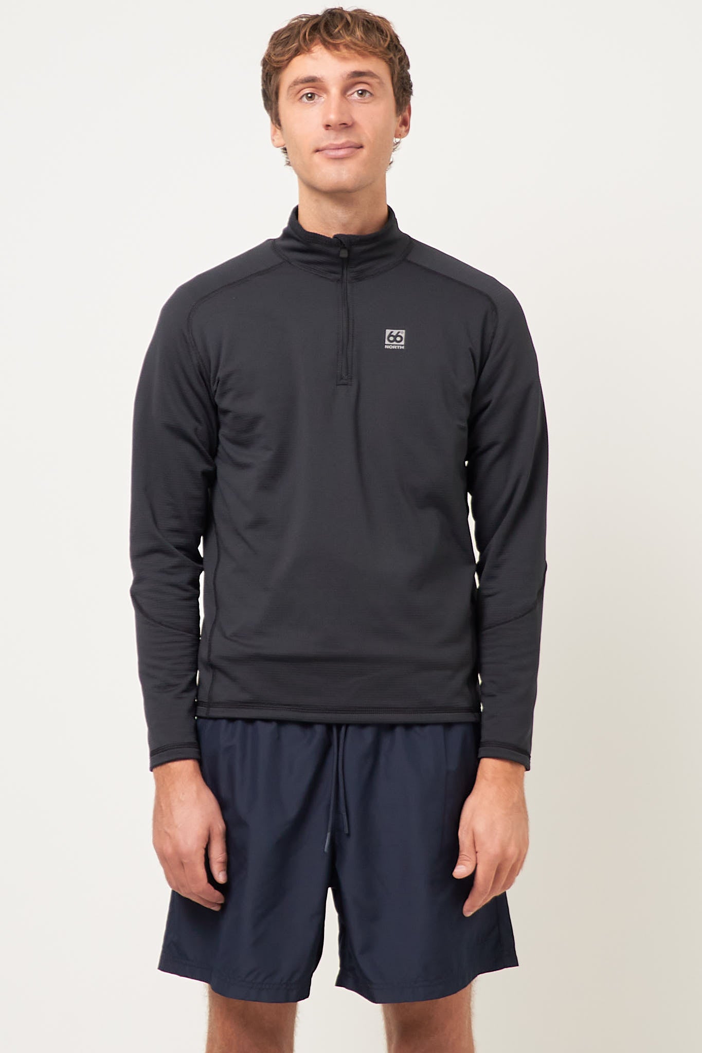 Grettir Zip Neck Black