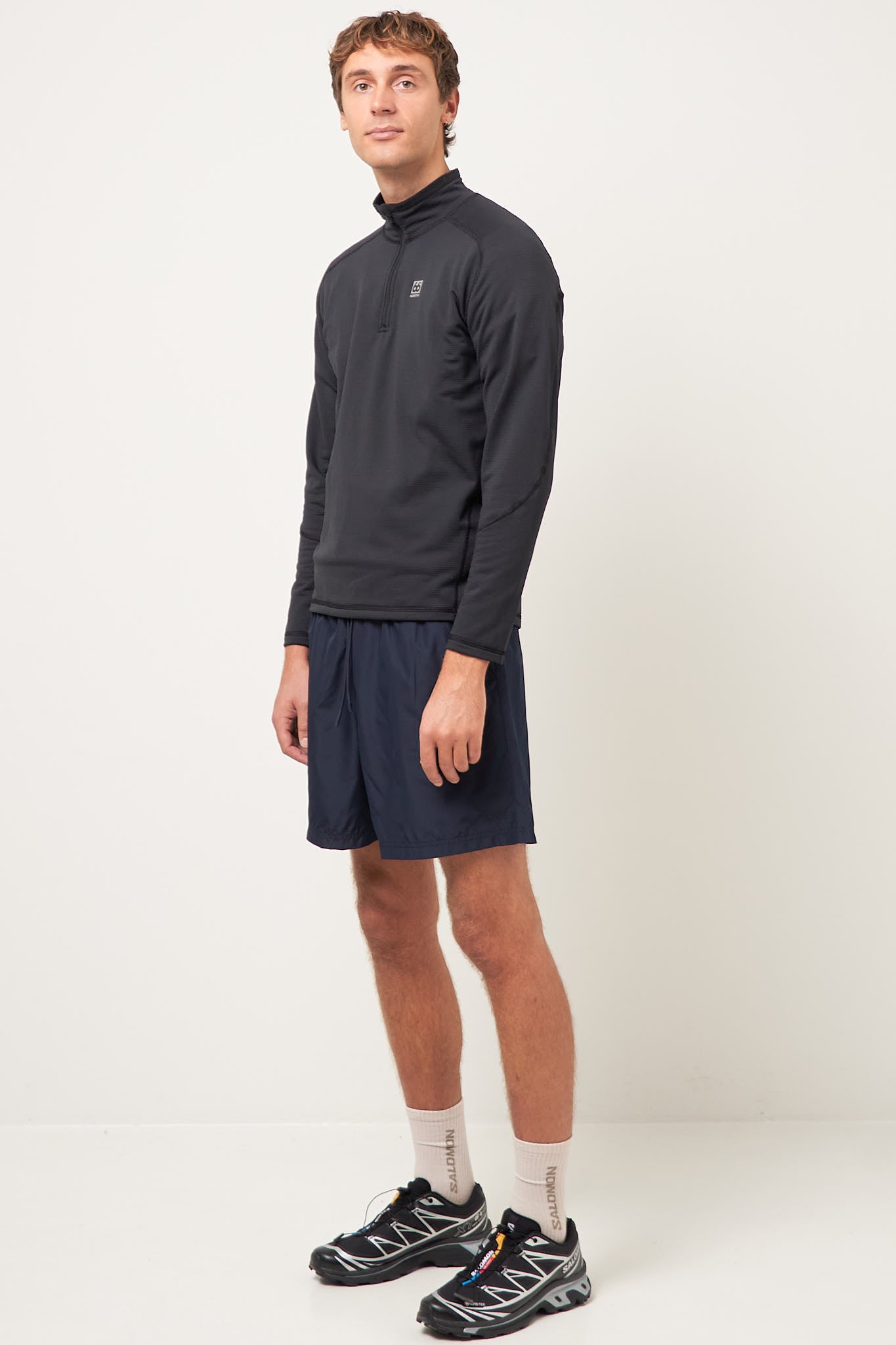 Grettir Zip Neck Black