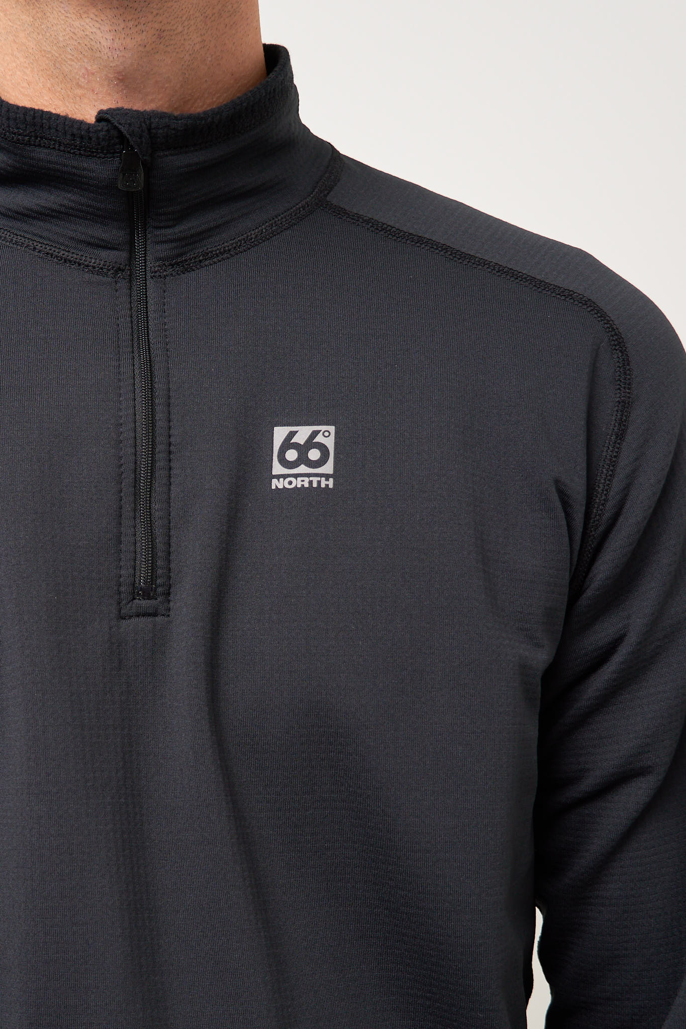 Grettir Zip Neck Black
