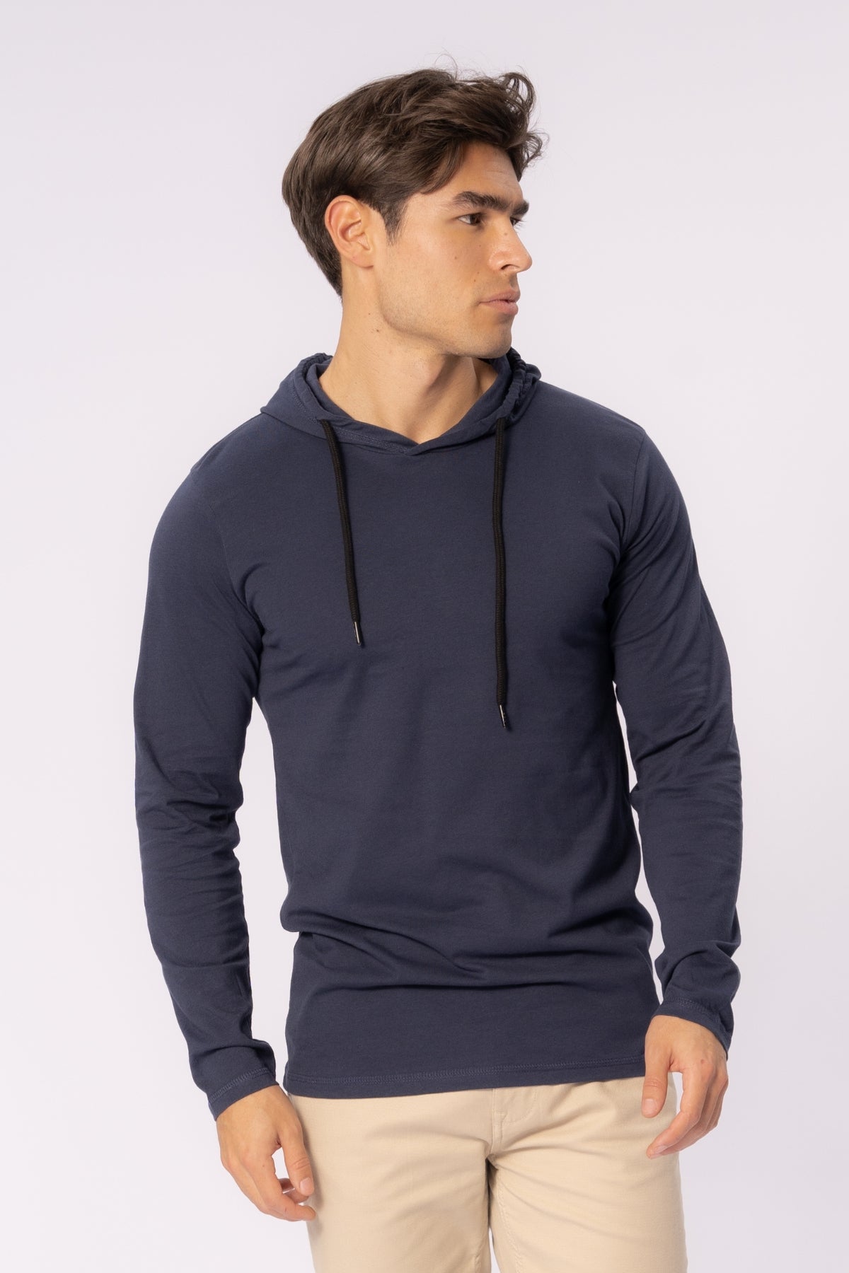 Light hoodie - Blue Navy Online Hot Salg