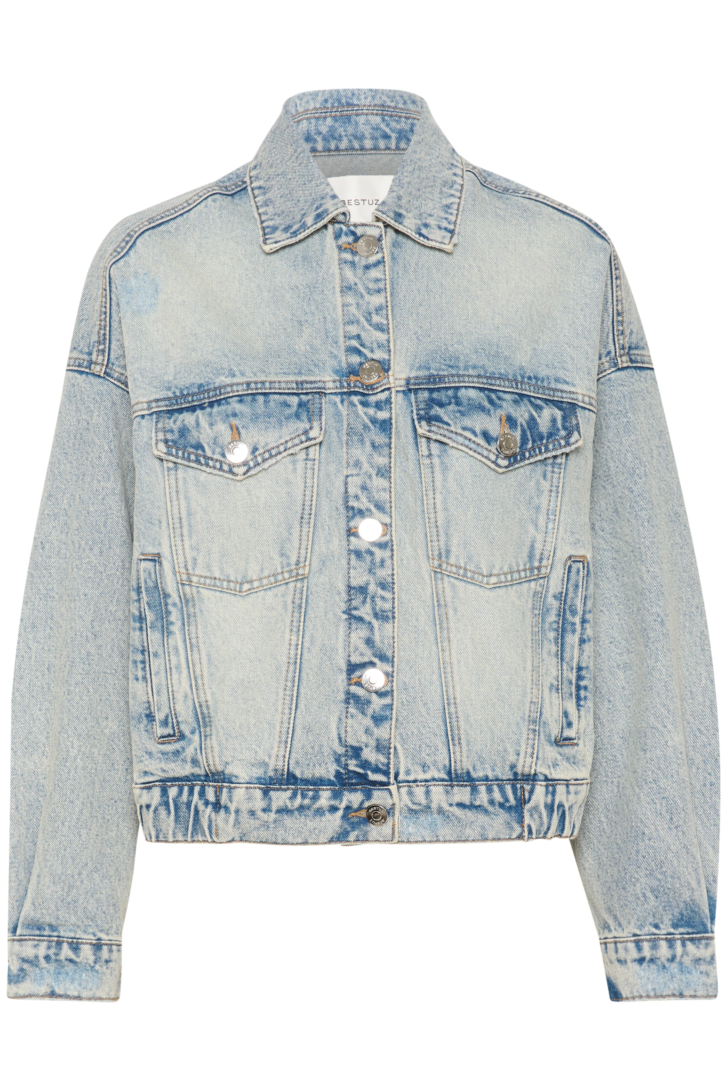 Gestuz Acida Jakke Light Blue Denim Acid Wash