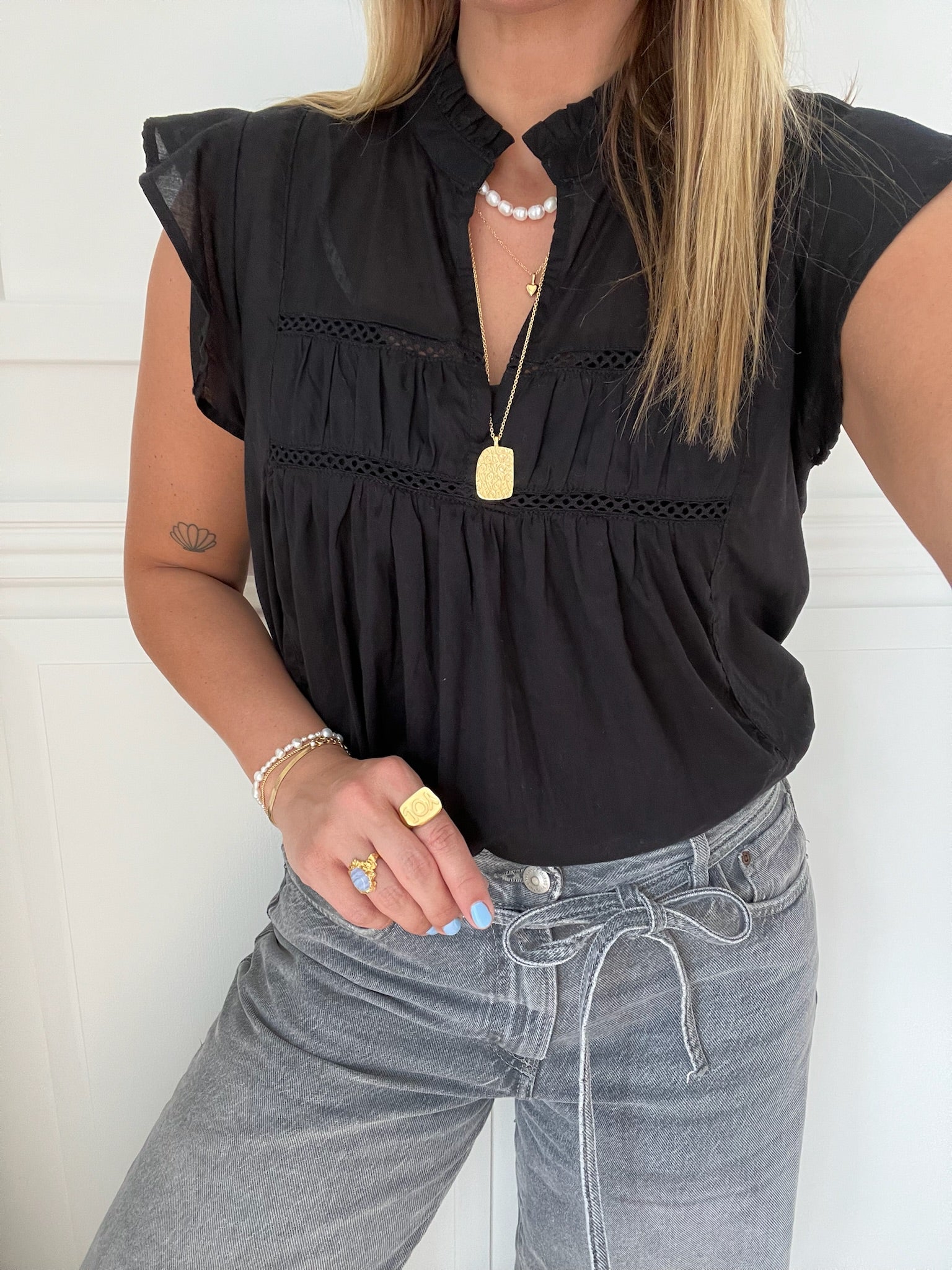 MSCH Copenhagen Eugenia SS Top Black