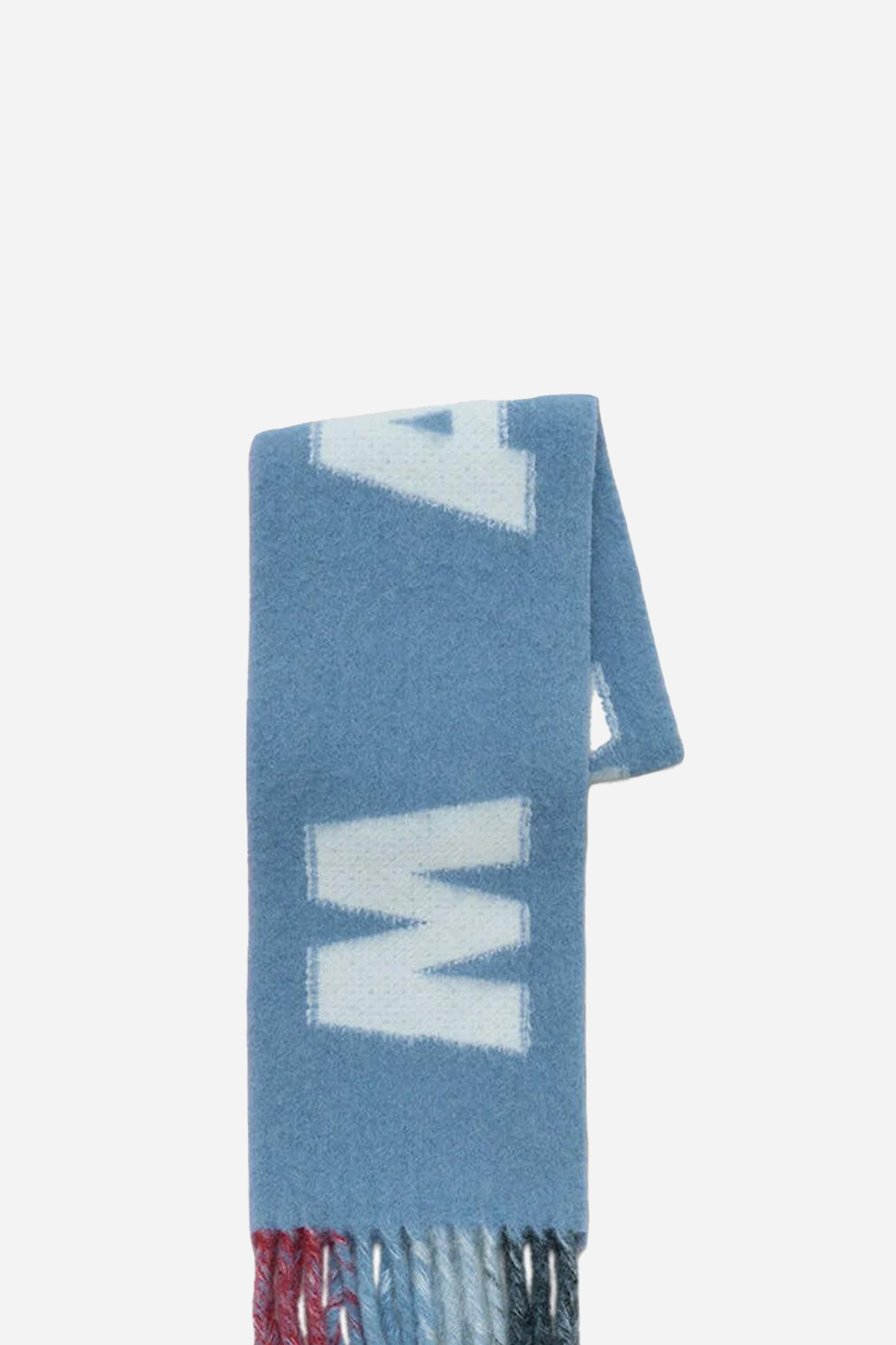 Striped Wool Scarf Blue/Lilac på udsalg