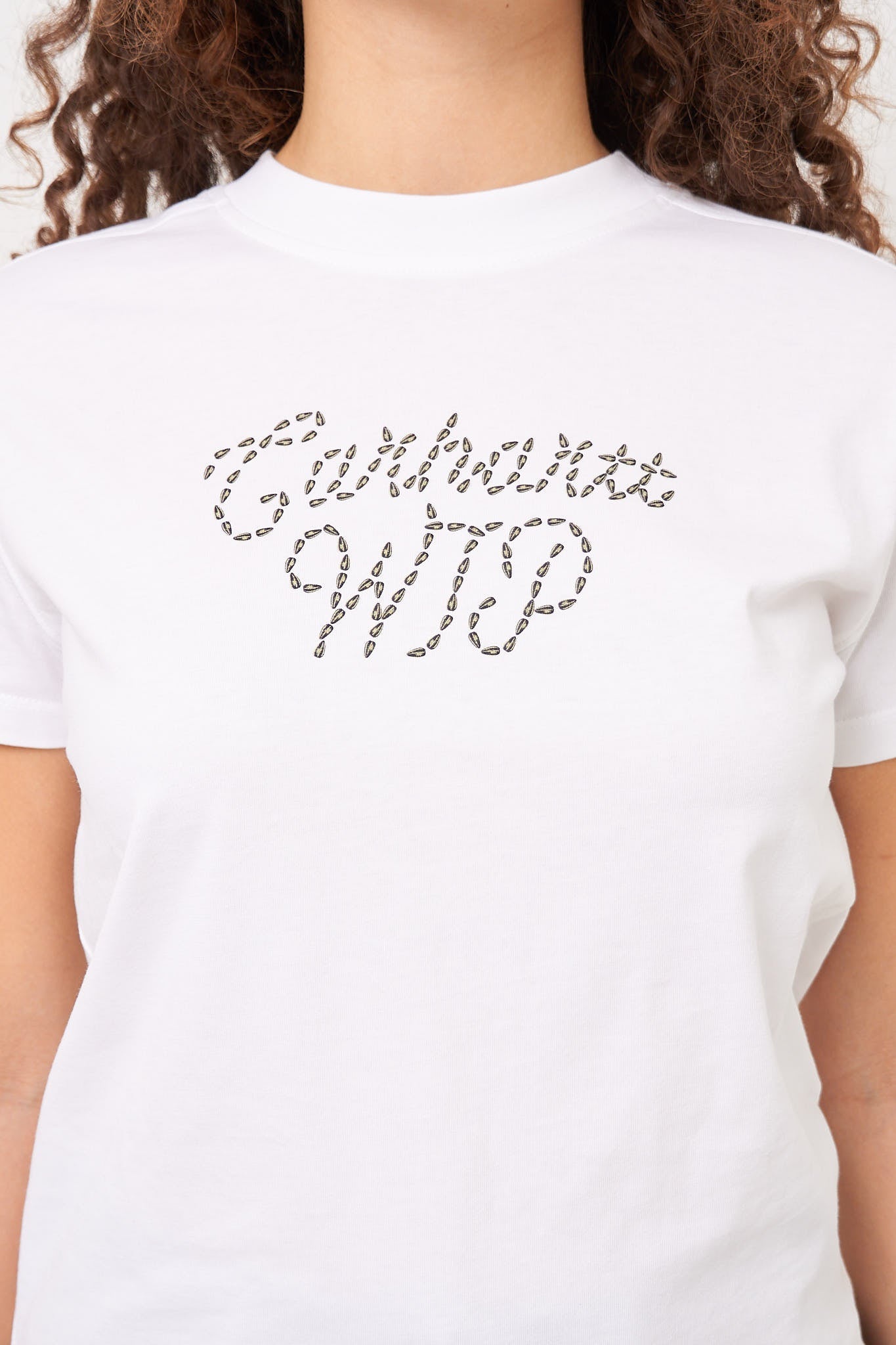 W' S/S Sunflower T-Shirt White