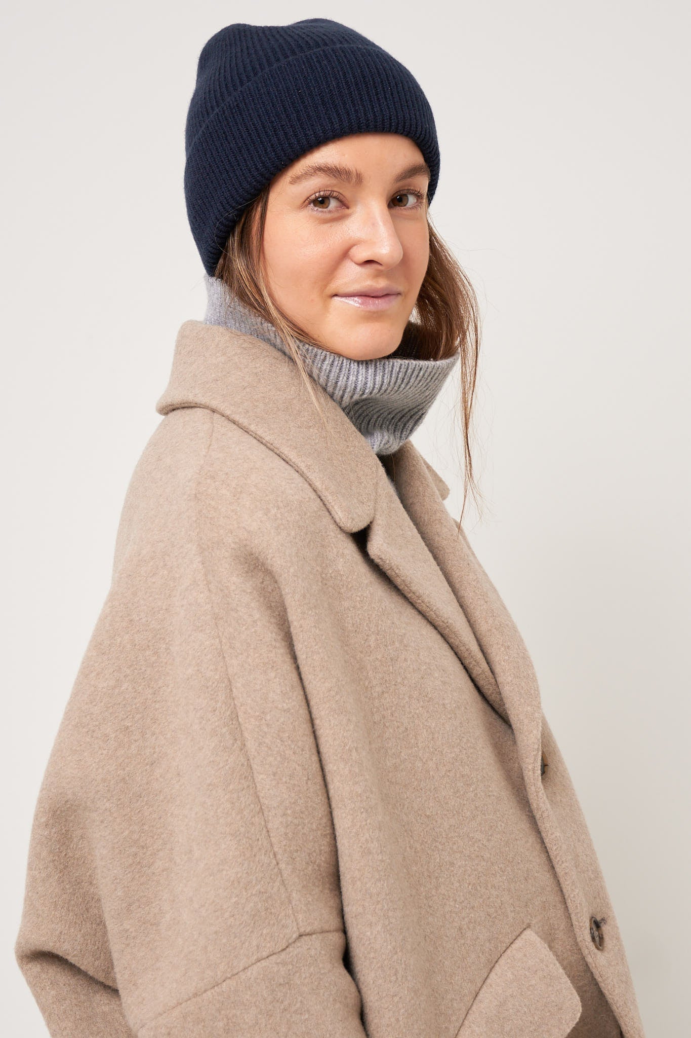 Winter Cashmere Beanie Navy Rabat
