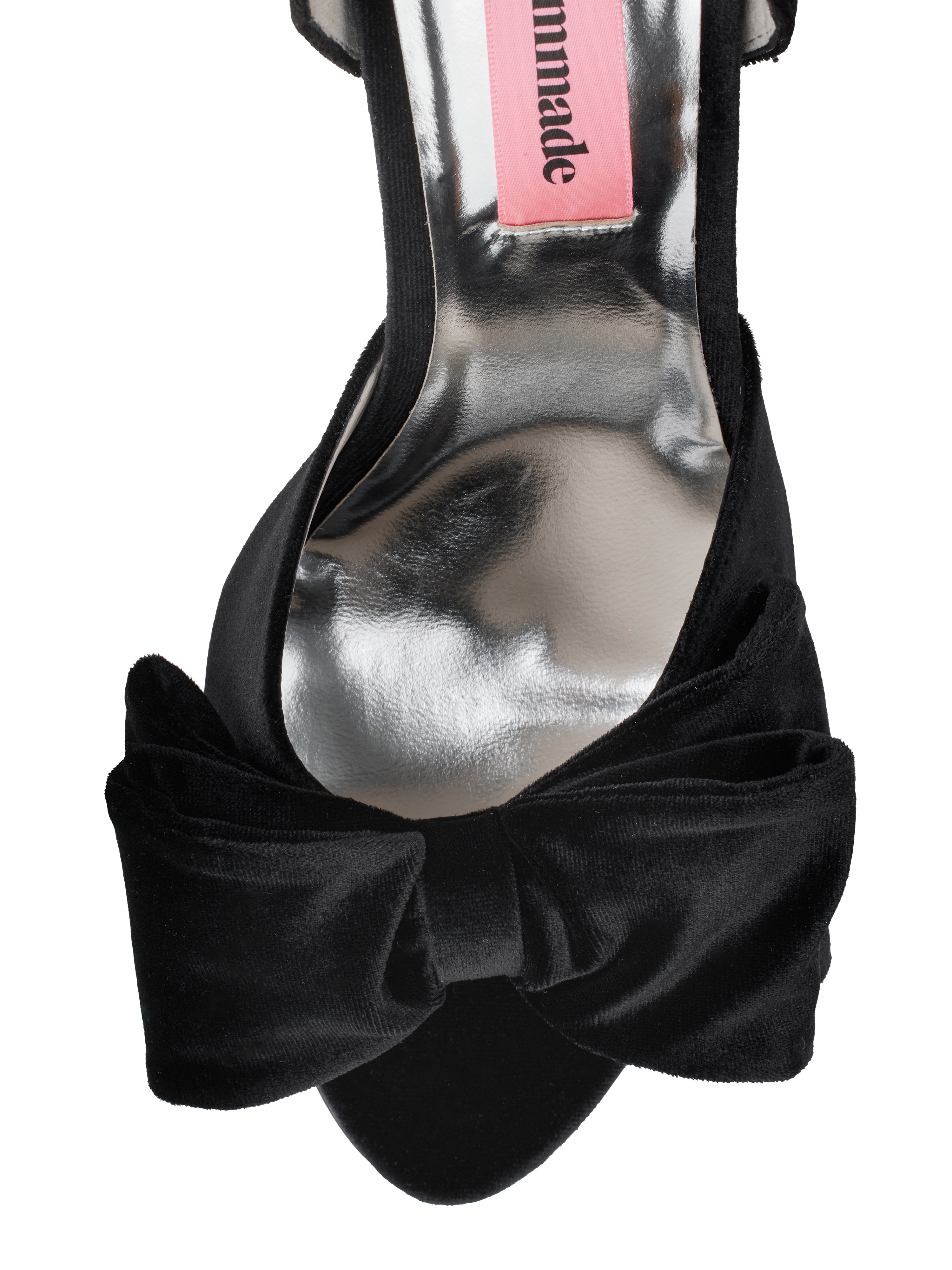 Custommade Marita Velvet Stilet Anthracite Black på udsalg