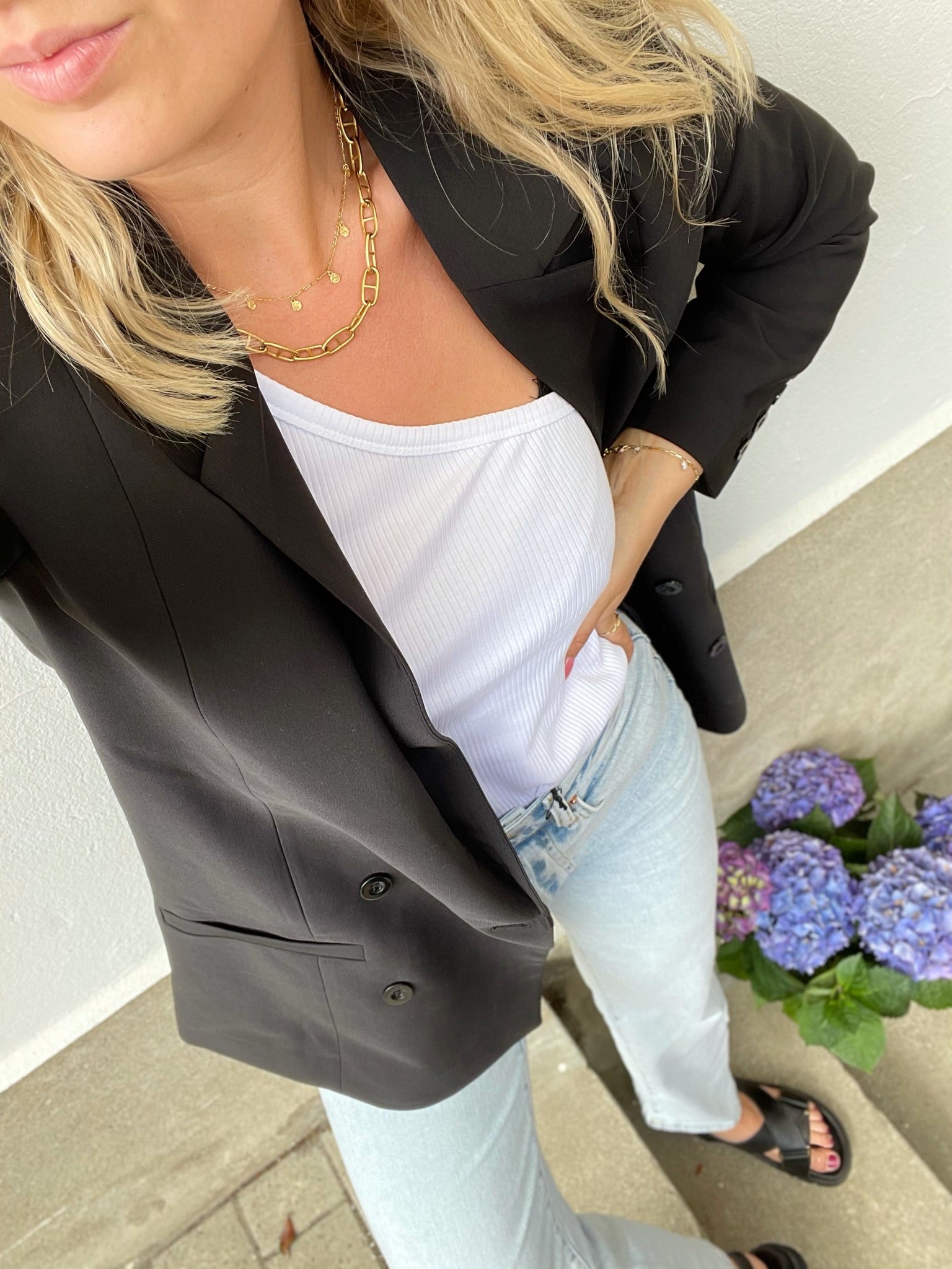 Gestuz Joelle Blazer Black NO25 Online Hot Salg