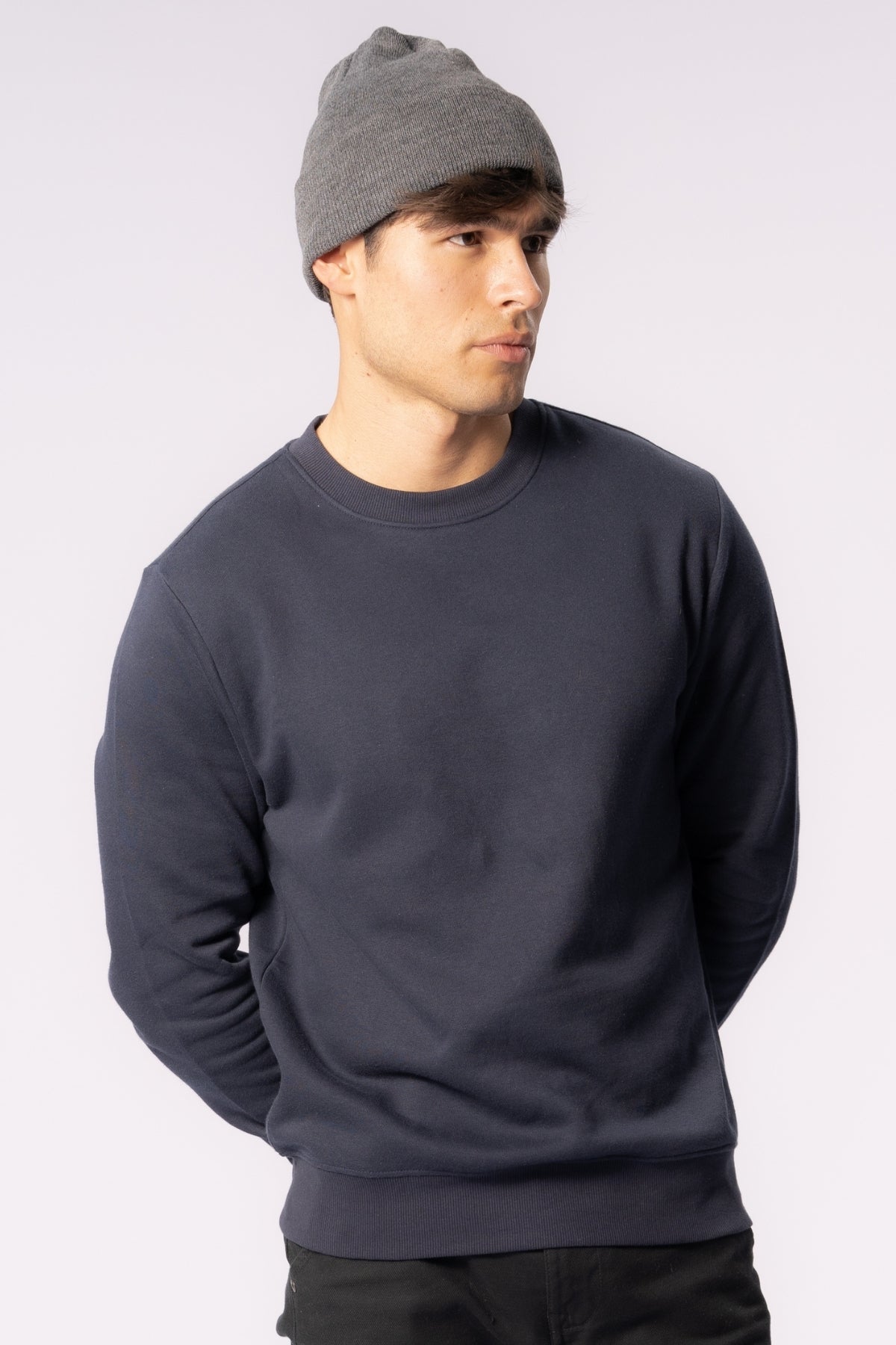 knitted-beanie-graa_1.jpg Knitted beanie - Grå
