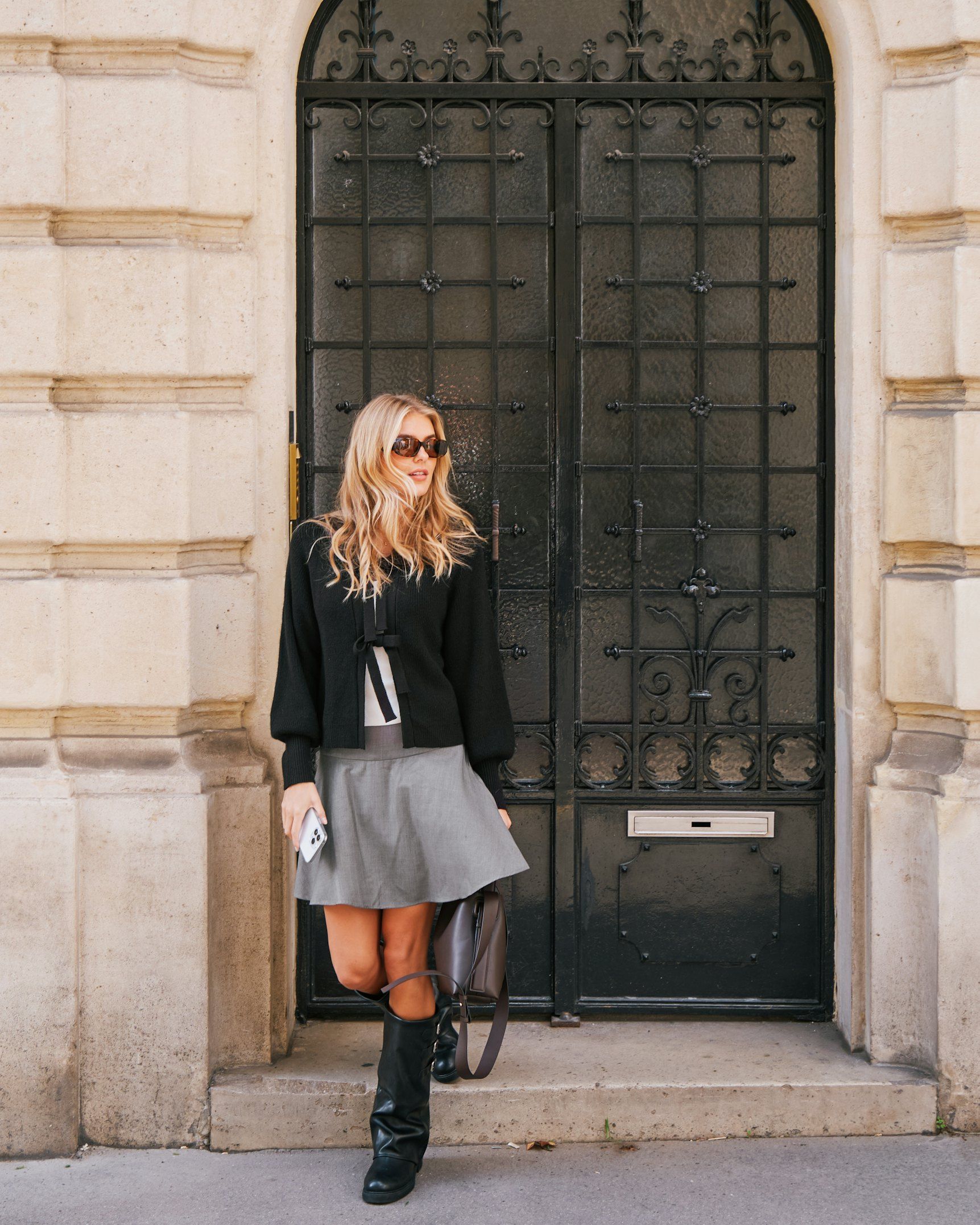 Neo Noir Pamelo Nederdel Dark Grey Melange Online nu