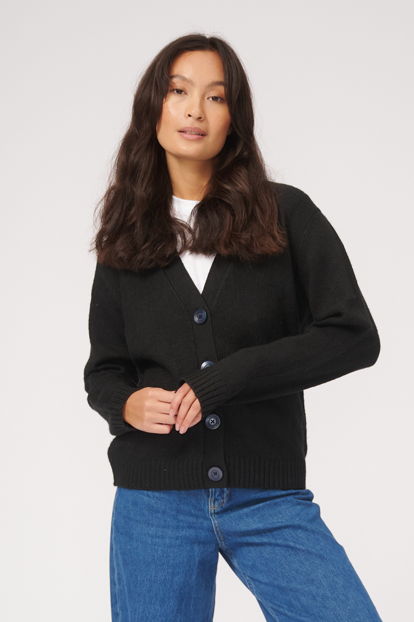 Strikket Cardigan - Sort