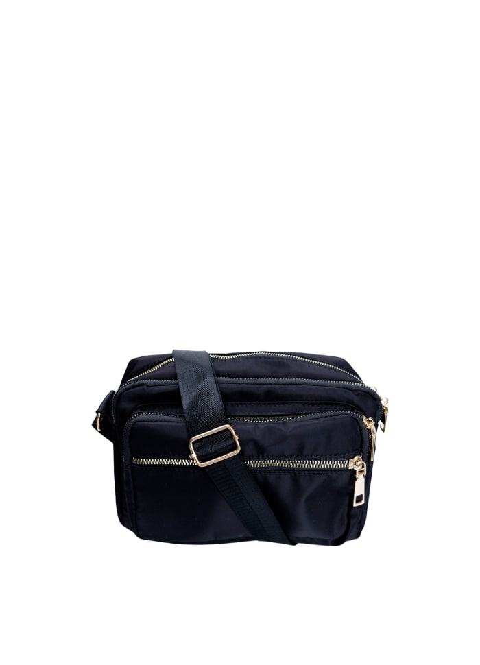 Black Colour Viggy Big Nylon Taske Black