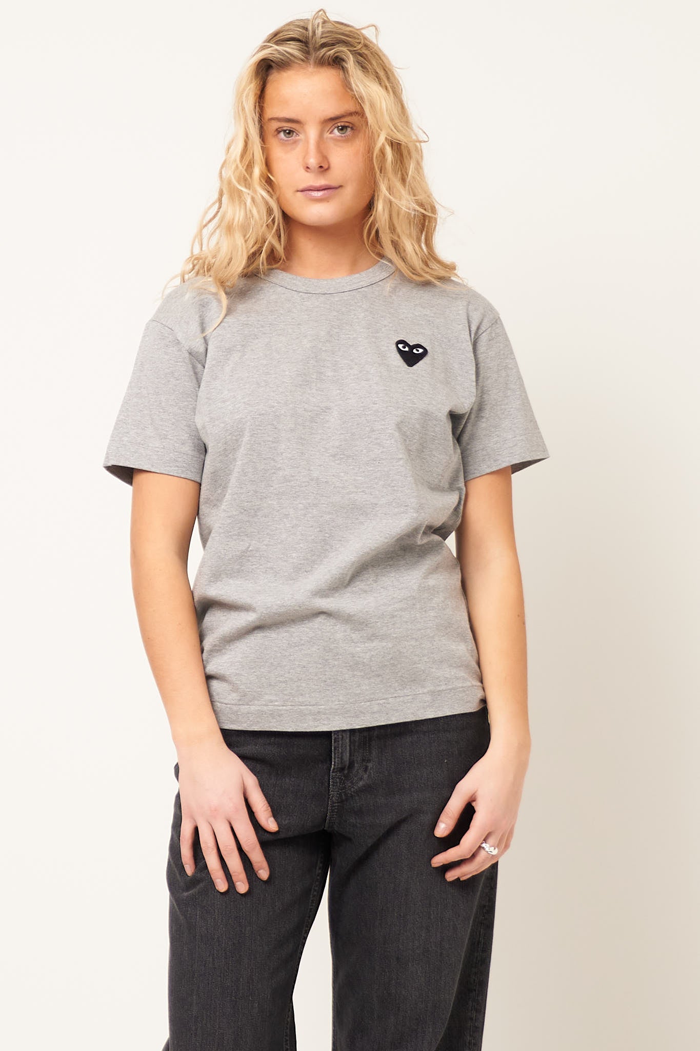 Black Heart T-shirt Grey Online Hot Salg