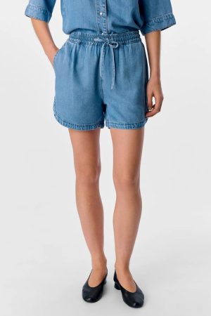 Frame Shorts - Lys Blå Denim på udsalg