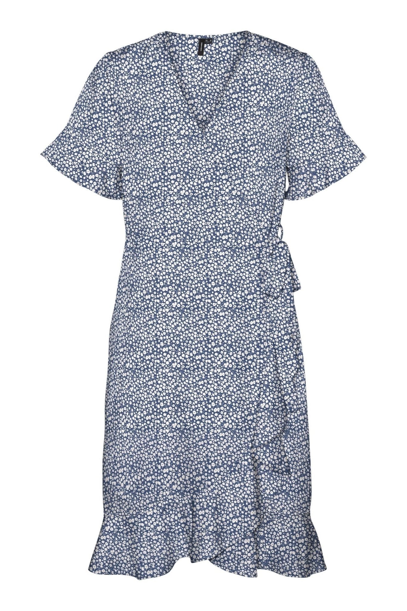 Henna Mini Wrap Kjole - China Blue Online