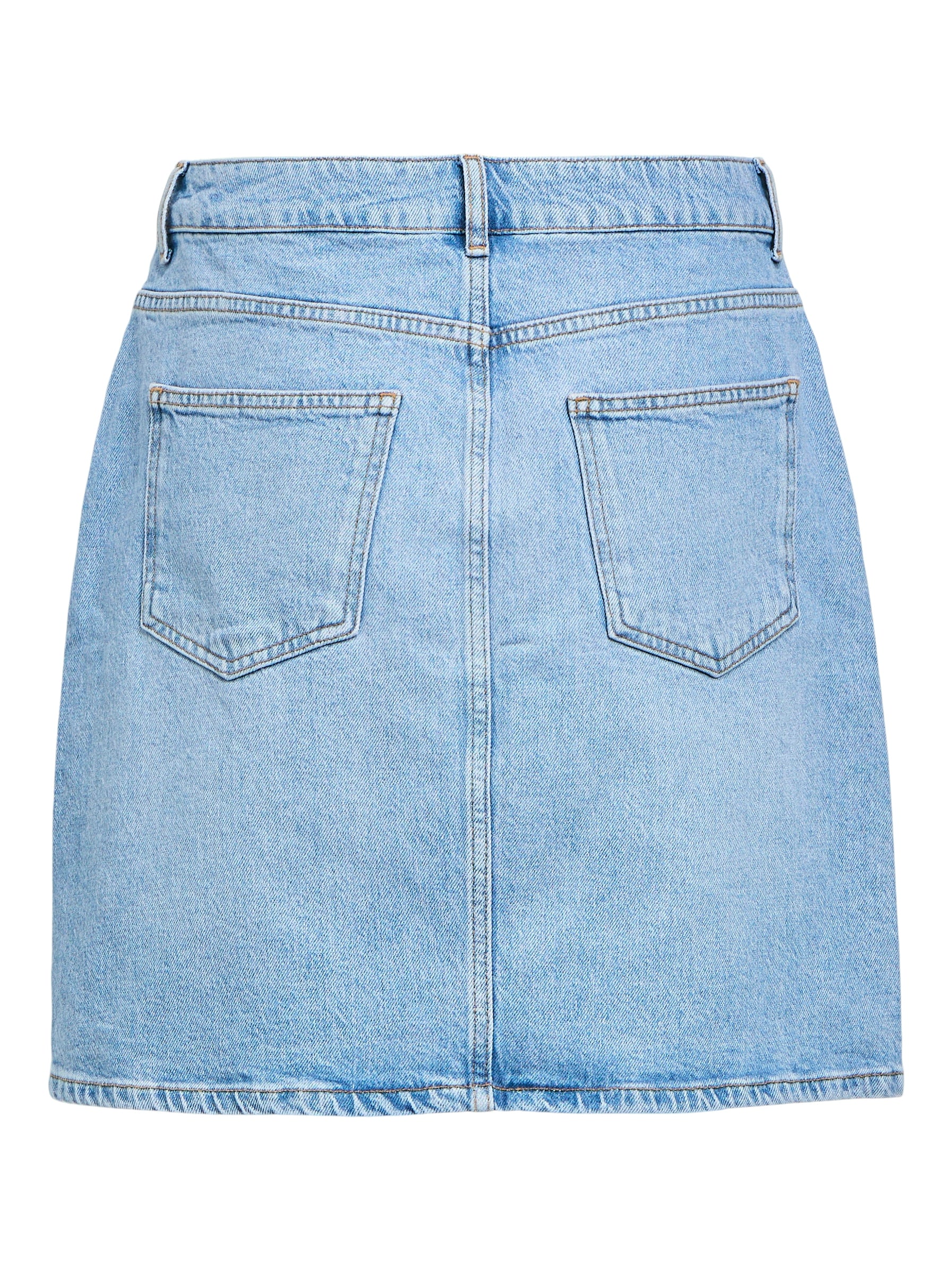 Object Ellen HW Short Denim Nederdel NOS25 Light Blue Denim