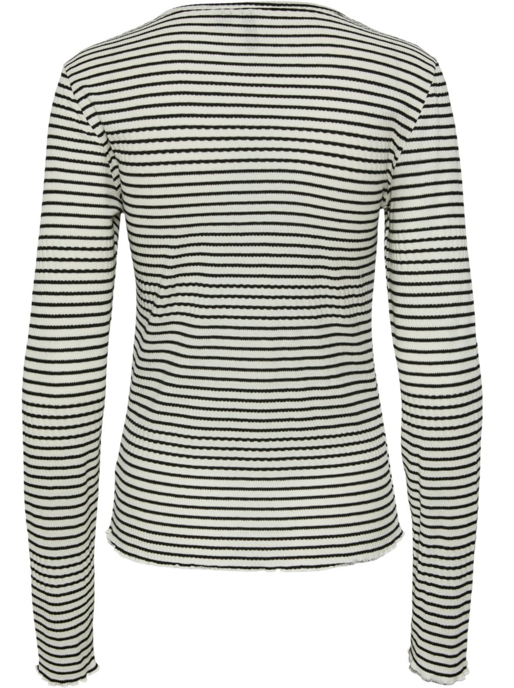 Pieces Maja LS Bluse Cloud Dancer / Black